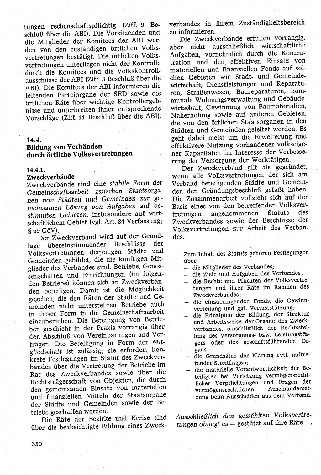 Staatsrecht der DDR [Deutsche Demokratische Republik (DDR)], Lehrbuch 1984, Seite 350 (St.-R. DDR Lb. 1984, S. 350)