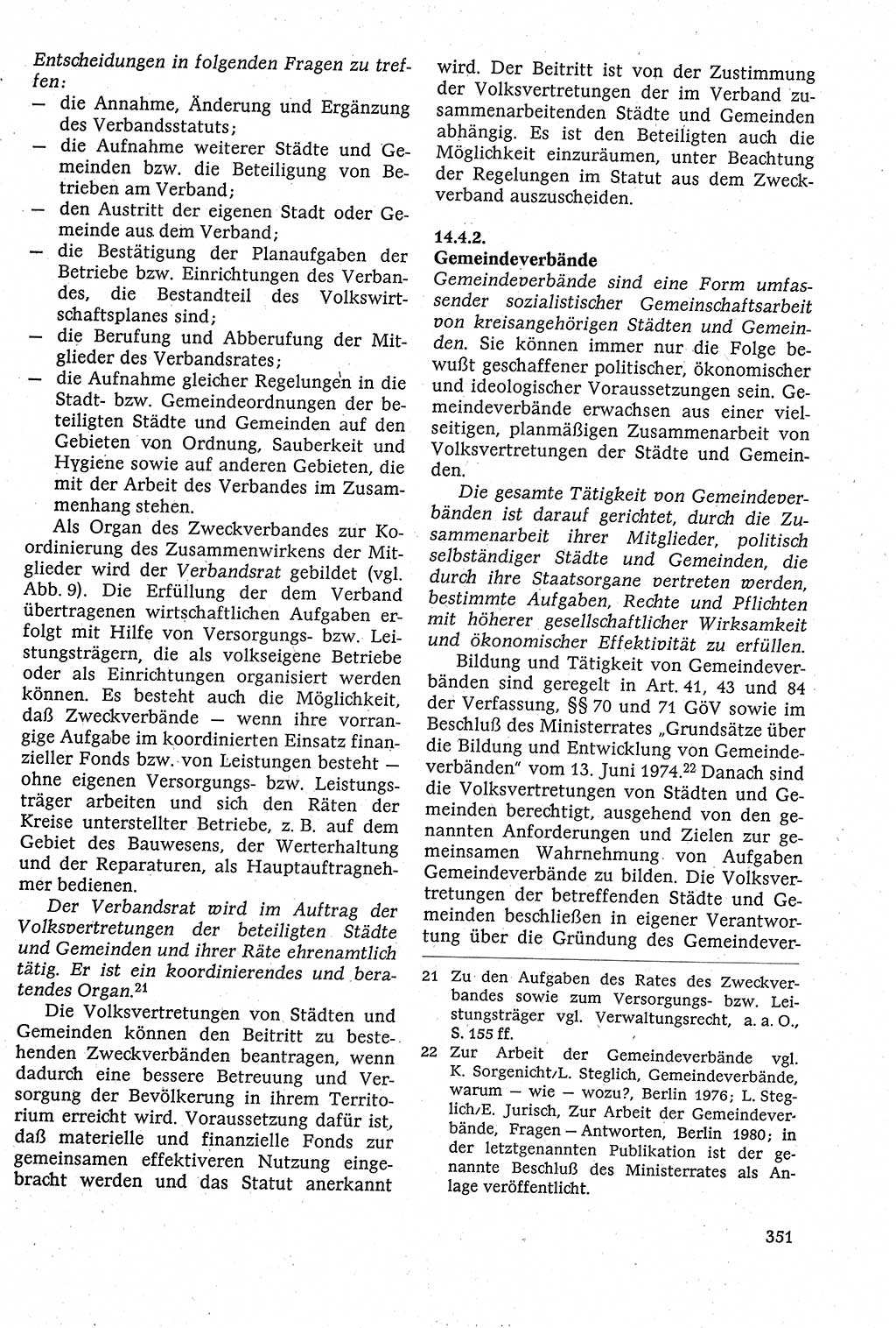 Staatsrecht der DDR [Deutsche Demokratische Republik (DDR)], Lehrbuch 1984, Seite 351 (St.-R. DDR Lb. 1984, S. 351)