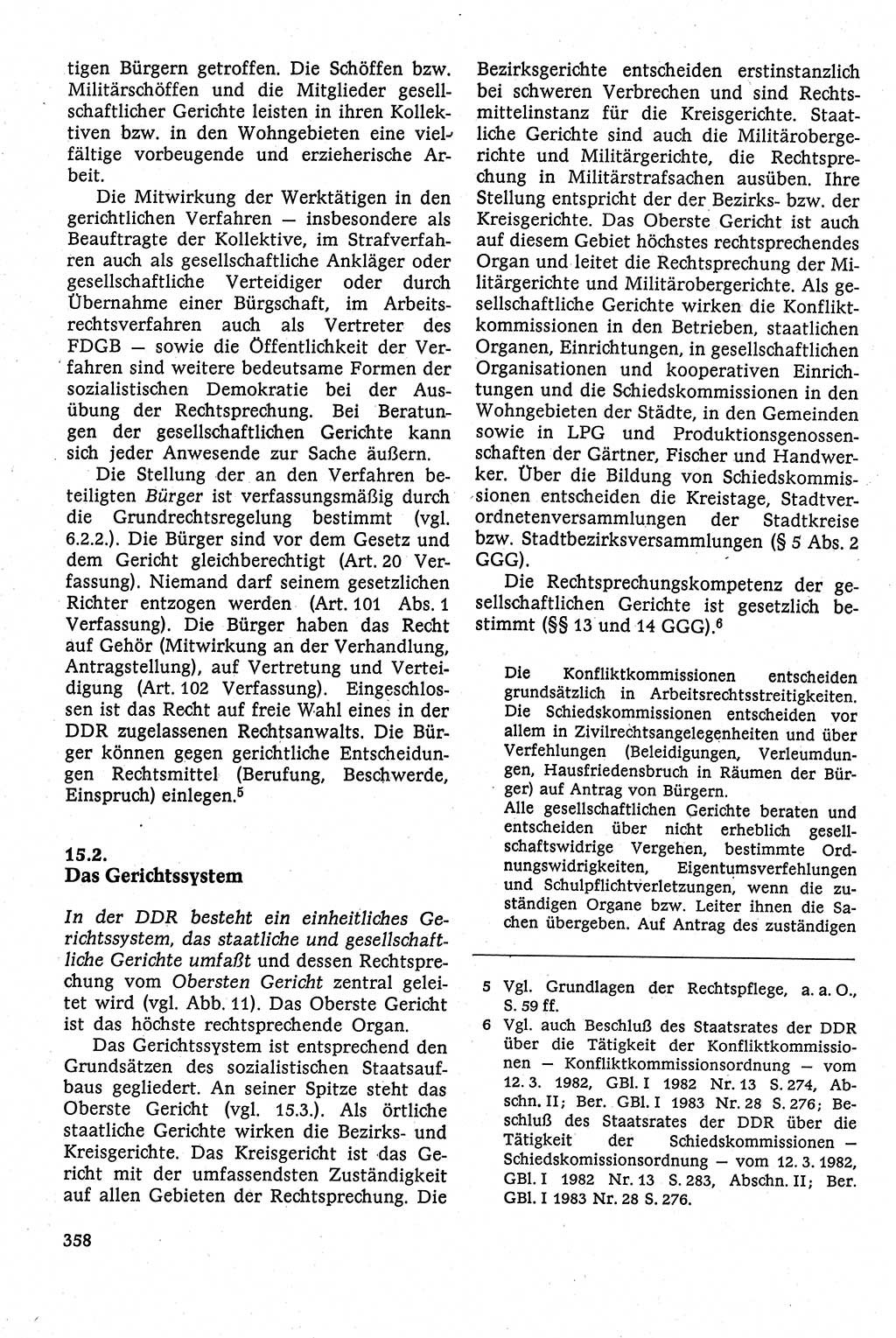 Staatsrecht der DDR [Deutsche Demokratische Republik (DDR)], Lehrbuch 1984, Seite 358 (St.-R. DDR Lb. 1984, S. 358)