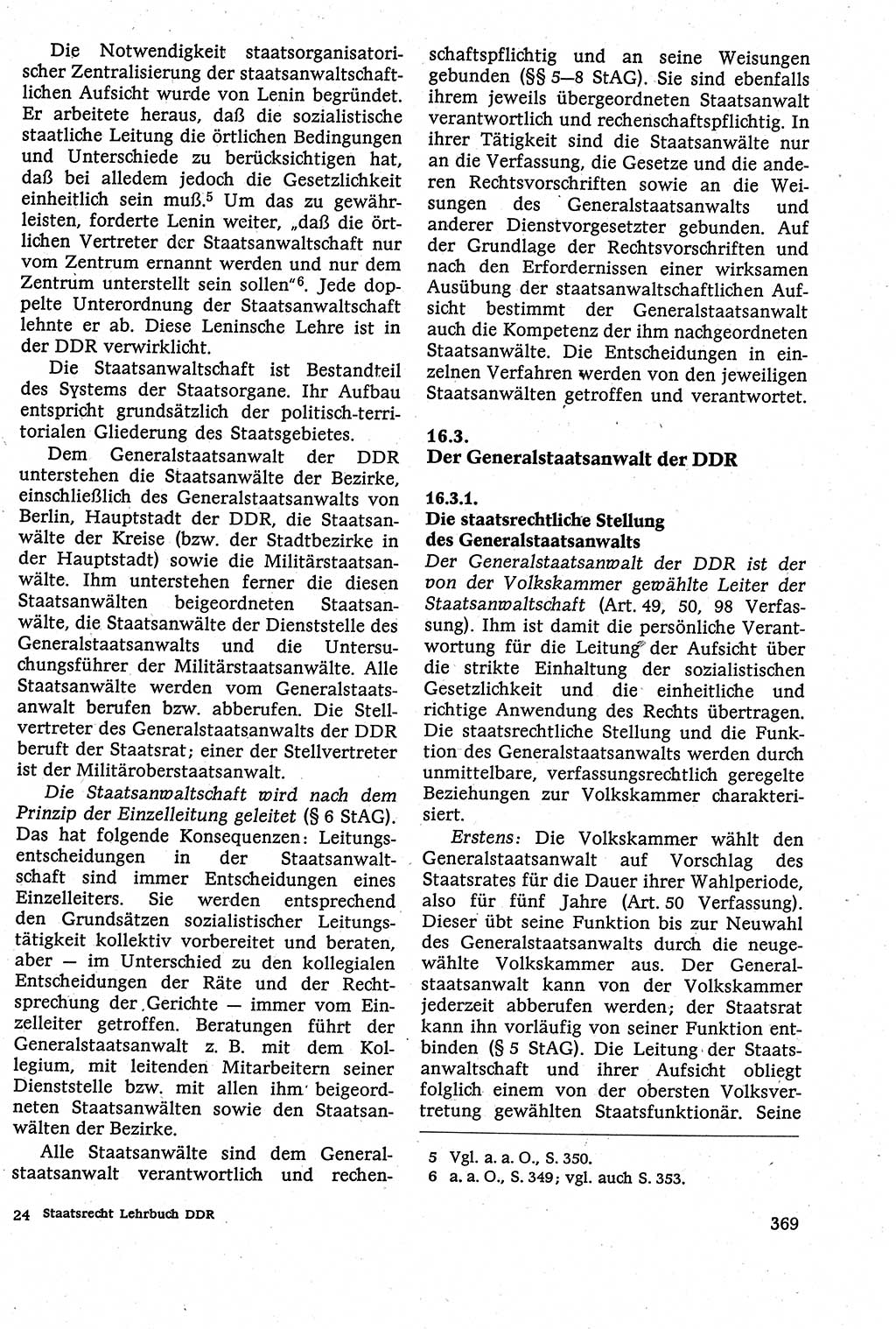 Staatsrecht der DDR [Deutsche Demokratische Republik (DDR)], Lehrbuch 1984, Seite 369 (St.-R. DDR Lb. 1984, S. 369)