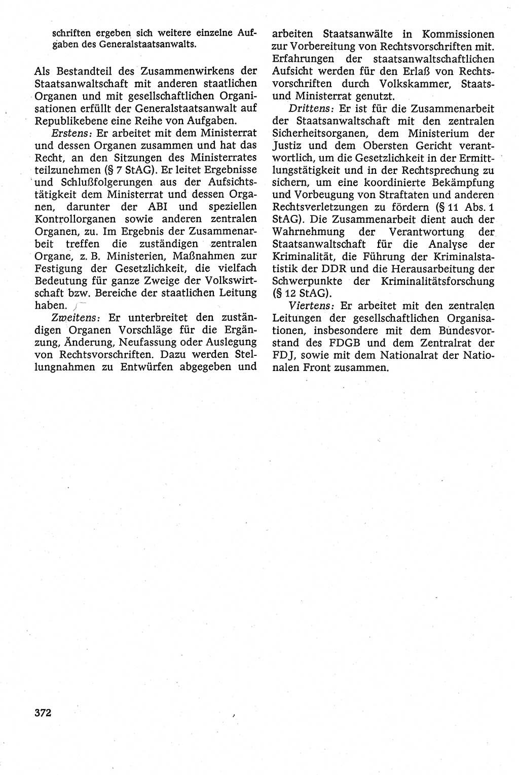 Staatsrecht der DDR [Deutsche Demokratische Republik (DDR)], Lehrbuch 1984, Seite 372 (St.-R. DDR Lb. 1984, S. 372)