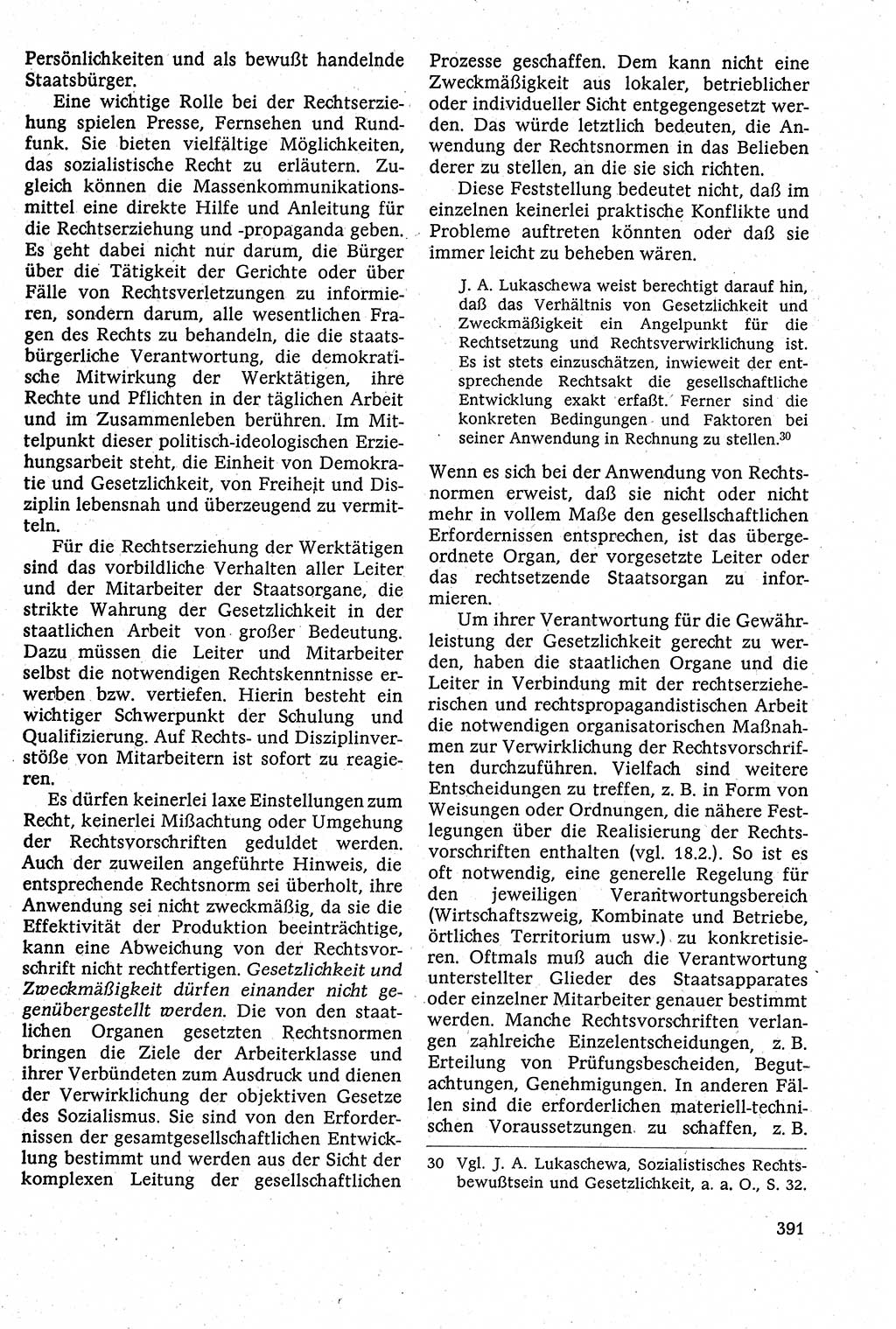 Staatsrecht der DDR [Deutsche Demokratische Republik (DDR)], Lehrbuch 1984, Seite 391 (St.-R. DDR Lb. 1984, S. 391)