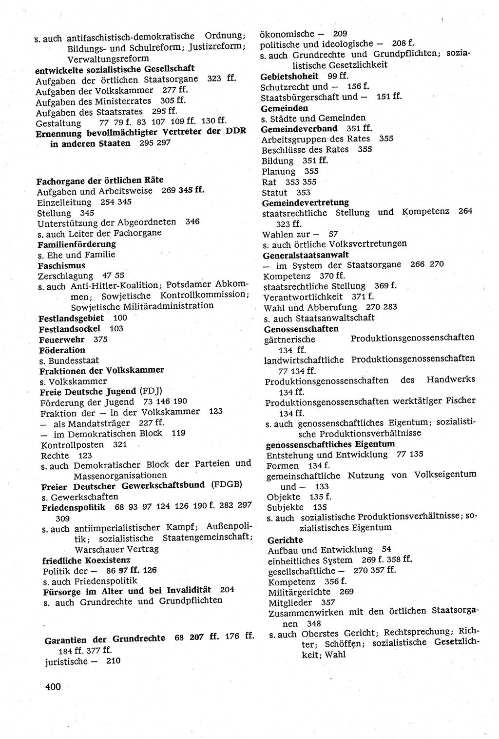 Staatsrecht der DDR [Deutsche Demokratische Republik (DDR)], Lehrbuch 1984, Seite 400 (St.-R. DDR Lb. 1984, S. 400)