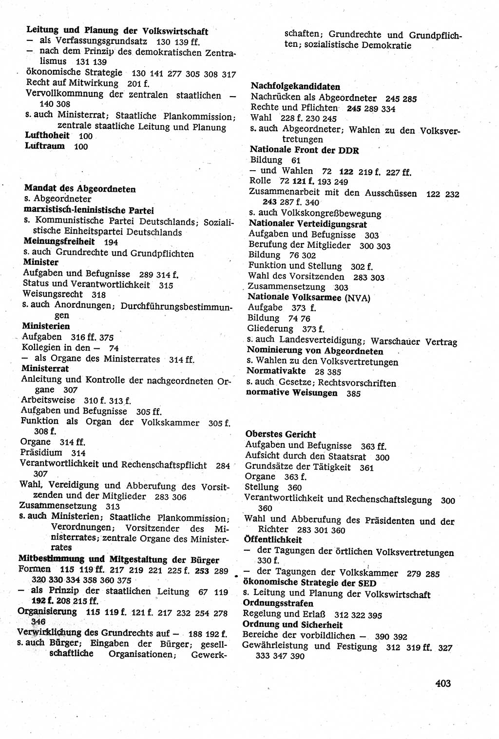 Staatsrecht der DDR [Deutsche Demokratische Republik (DDR)], Lehrbuch 1984, Seite 403 (St.-R. DDR Lb. 1984, S. 403)