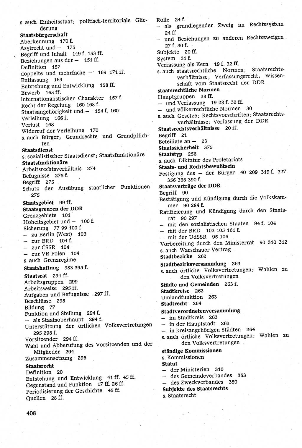 Staatsrecht der DDR [Deutsche Demokratische Republik (DDR)], Lehrbuch 1984, Seite 408 (St.-R. DDR Lb. 1984, S. 408)