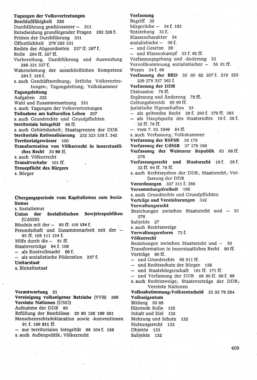 Staatsrecht der DDR [Deutsche Demokratische Republik (DDR)], Lehrbuch 1984, Seite 409 (St.-R. DDR Lb. 1984, S. 409)