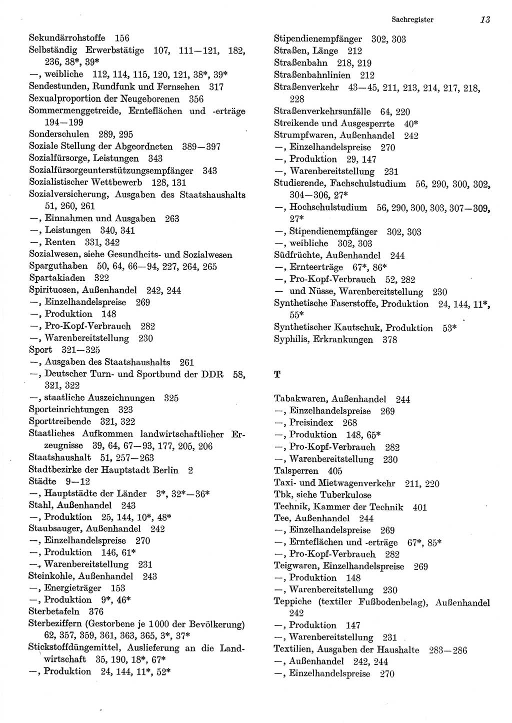 Statistisches Jahrbuch der Deutschen Demokratischen Republik (DDR) 1984, Seite 13 (Stat. Jb. DDR 1984, S. 13)