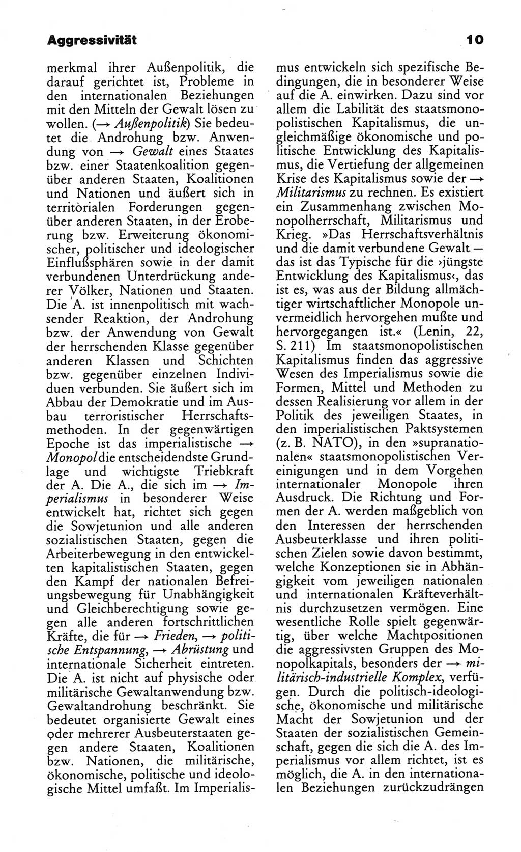 Wörterbuch des wissenschaftlichen Kommunismus [Deutsche Demokratische Republik (DDR)] 1984, Seite 10 (Wb. wiss. Komm. DDR 1984, S. 10)