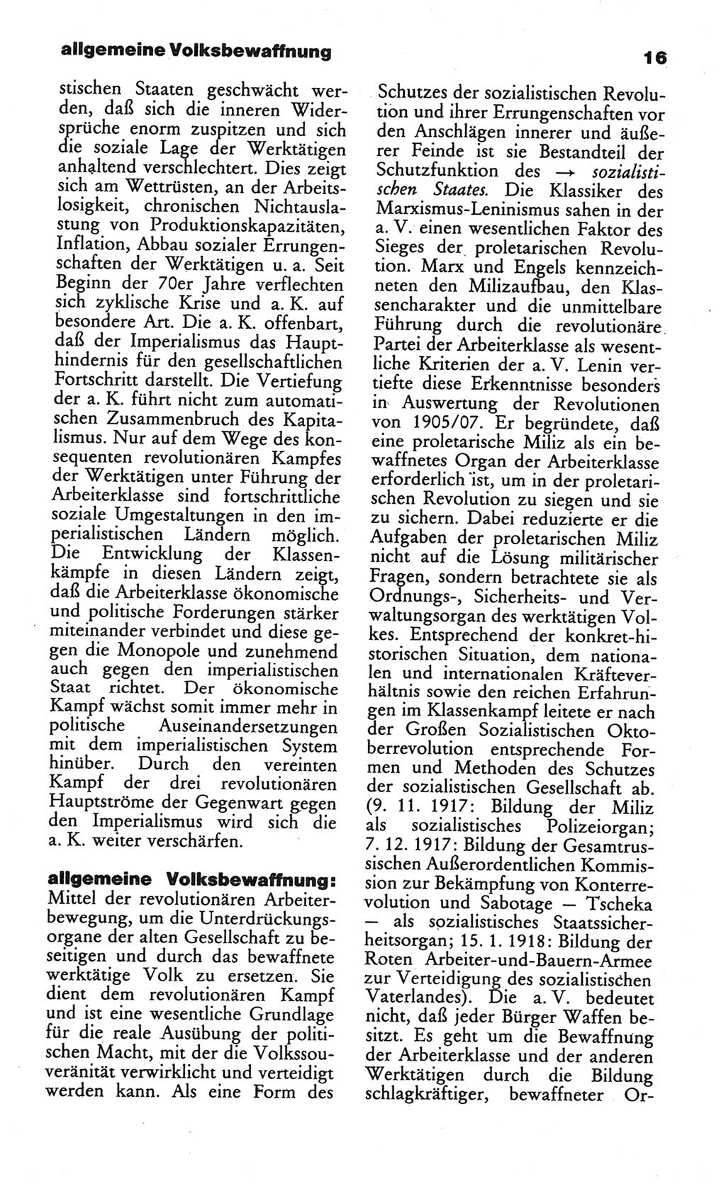 Wörterbuch des wissenschaftlichen Kommunismus [Deutsche Demokratische Republik (DDR)] 1984, Seite 16 (Wb. wiss. Komm. DDR 1984, S. 16)
