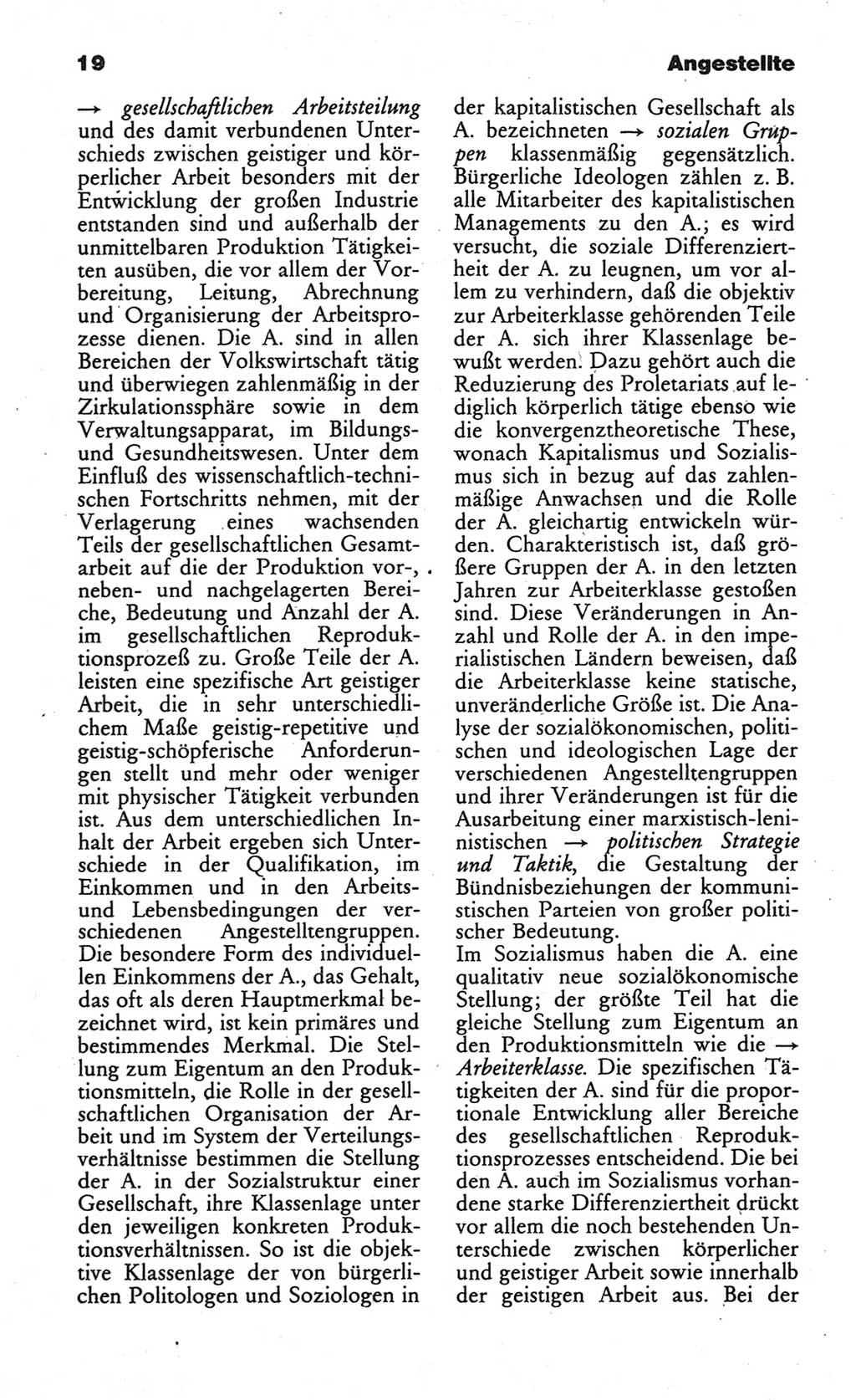 Wörterbuch des wissenschaftlichen Kommunismus [Deutsche Demokratische Republik (DDR)] 1984, Seite 19 (Wb. wiss. Komm. DDR 1984, S. 19)