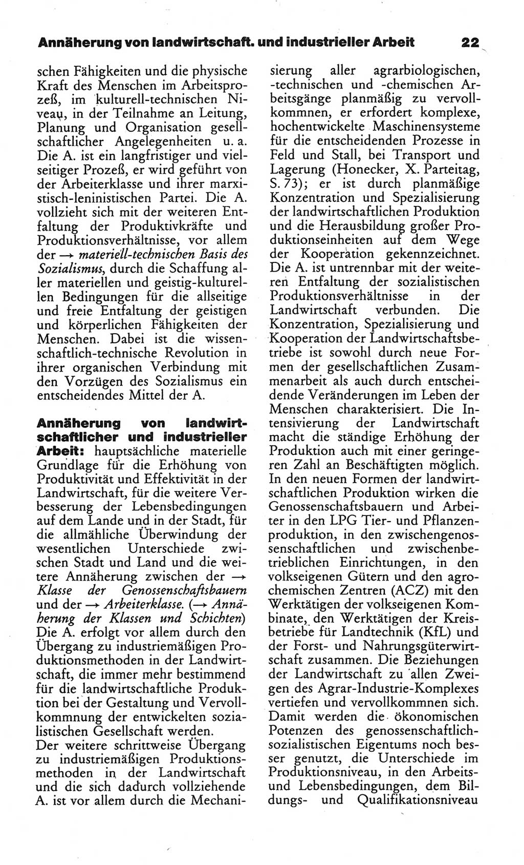 Wörterbuch des wissenschaftlichen Kommunismus [Deutsche Demokratische Republik (DDR)] 1984, Seite 22 (Wb. wiss. Komm. DDR 1984, S. 22)