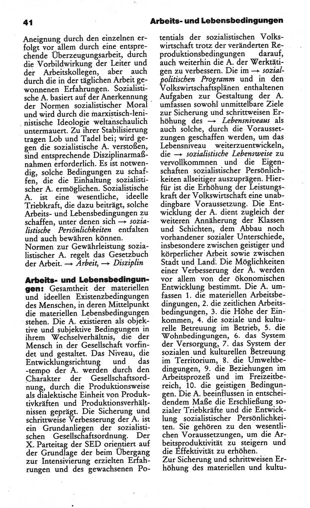 Wörterbuch des wissenschaftlichen Kommunismus [Deutsche Demokratische Republik (DDR)] 1984, Seite 41 (Wb. wiss. Komm. DDR 1984, S. 41)