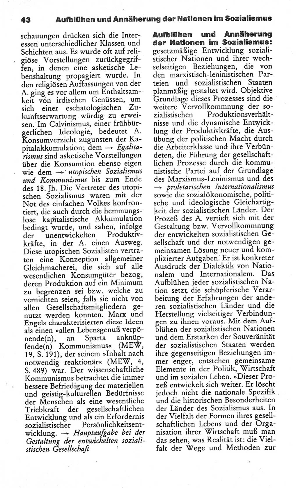 Wörterbuch des wissenschaftlichen Kommunismus [Deutsche Demokratische Republik (DDR)] 1984, Seite 43 (Wb. wiss. Komm. DDR 1984, S. 43)