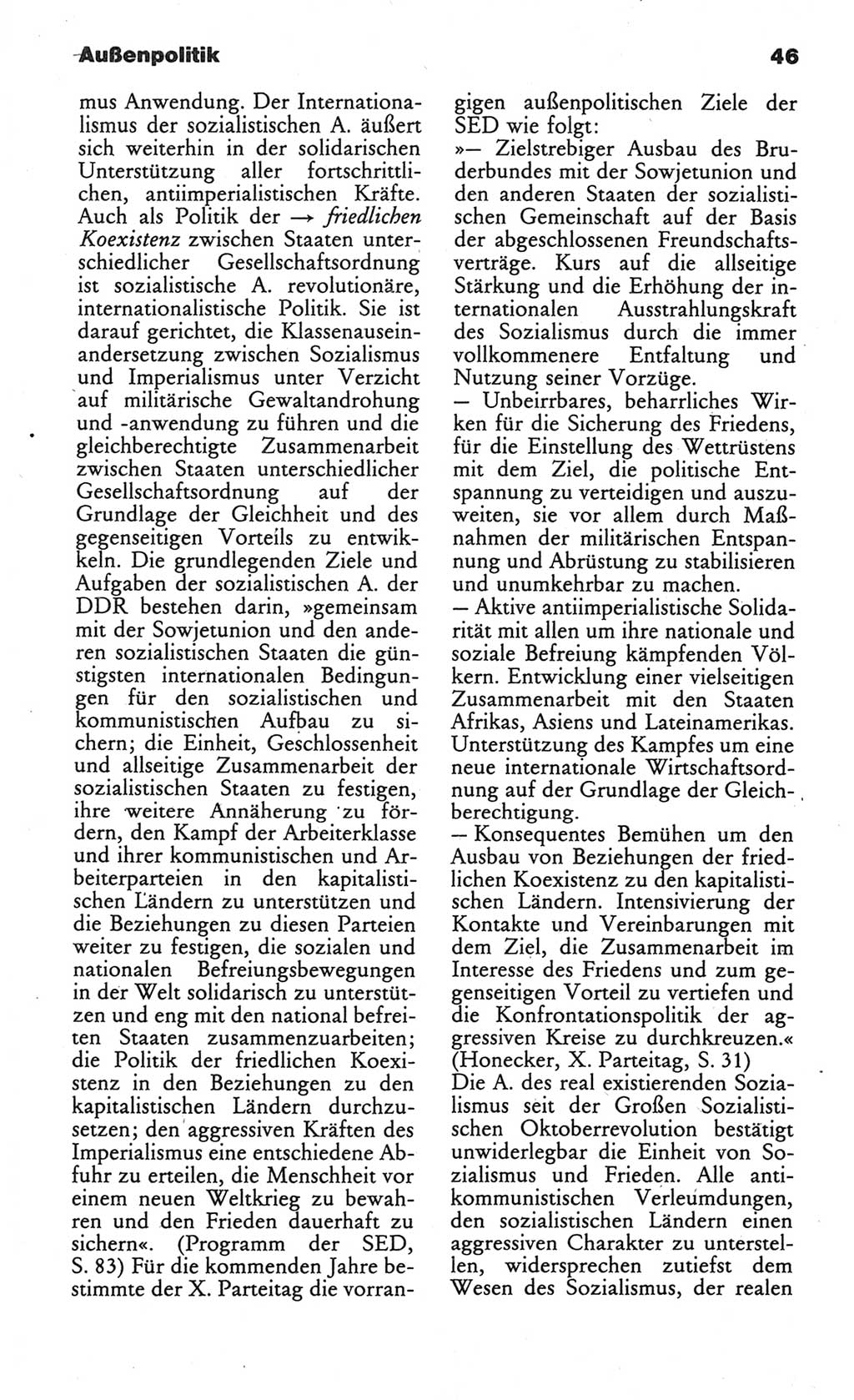 Wörterbuch des wissenschaftlichen Kommunismus [Deutsche Demokratische Republik (DDR)] 1984, Seite 46 (Wb. wiss. Komm. DDR 1984, S. 46)