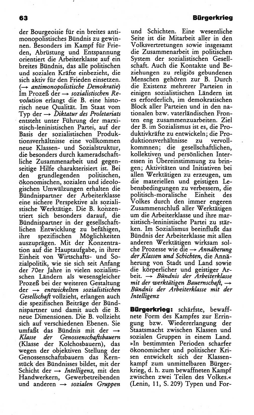 Wörterbuch des wissenschaftlichen Kommunismus [Deutsche Demokratische Republik (DDR)] 1984, Seite 63 (Wb. wiss. Komm. DDR 1984, S. 63)