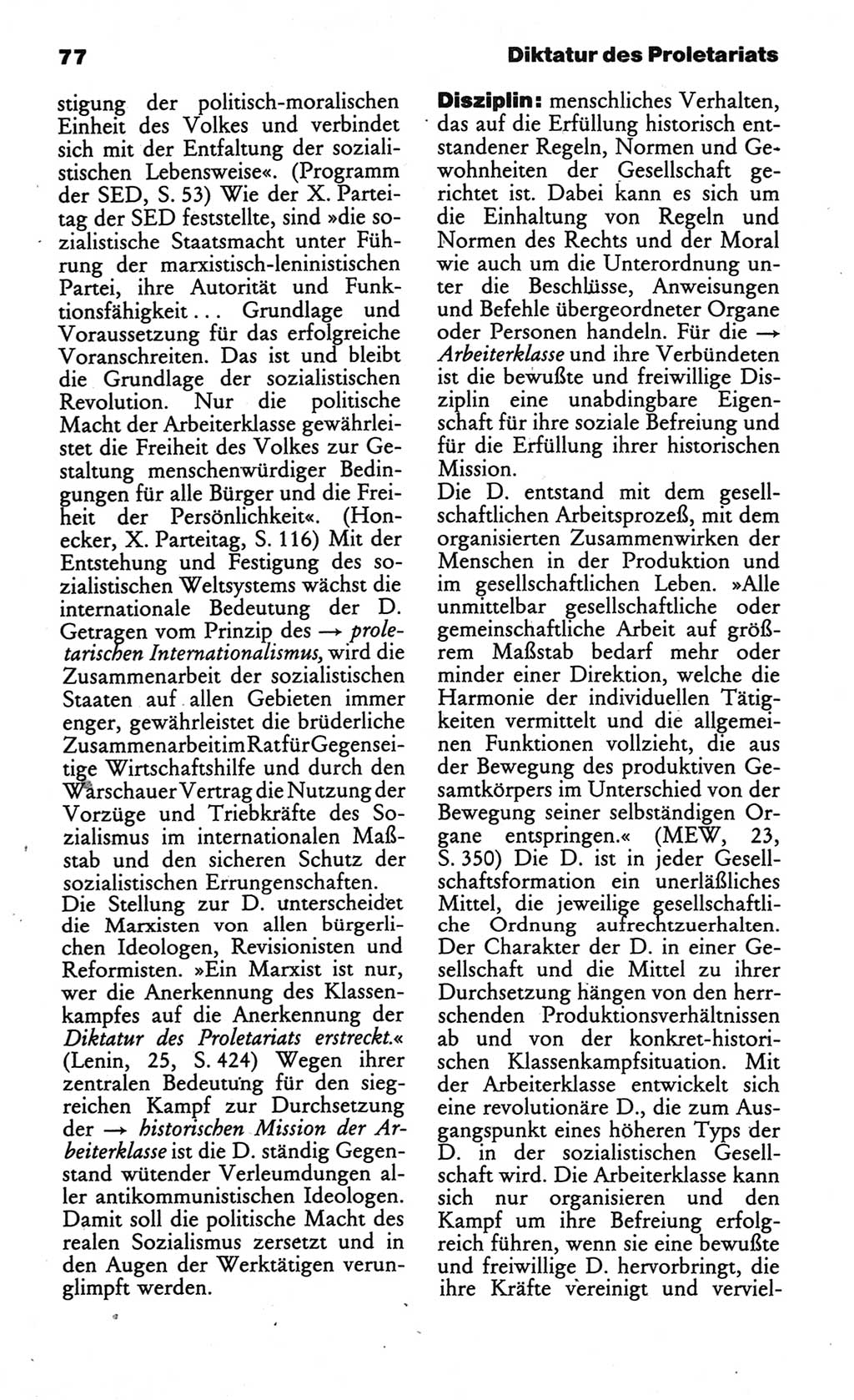 Wörterbuch des wissenschaftlichen Kommunismus [Deutsche Demokratische Republik (DDR)] 1984, Seite 77 (Wb. wiss. Komm. DDR 1984, S. 77)