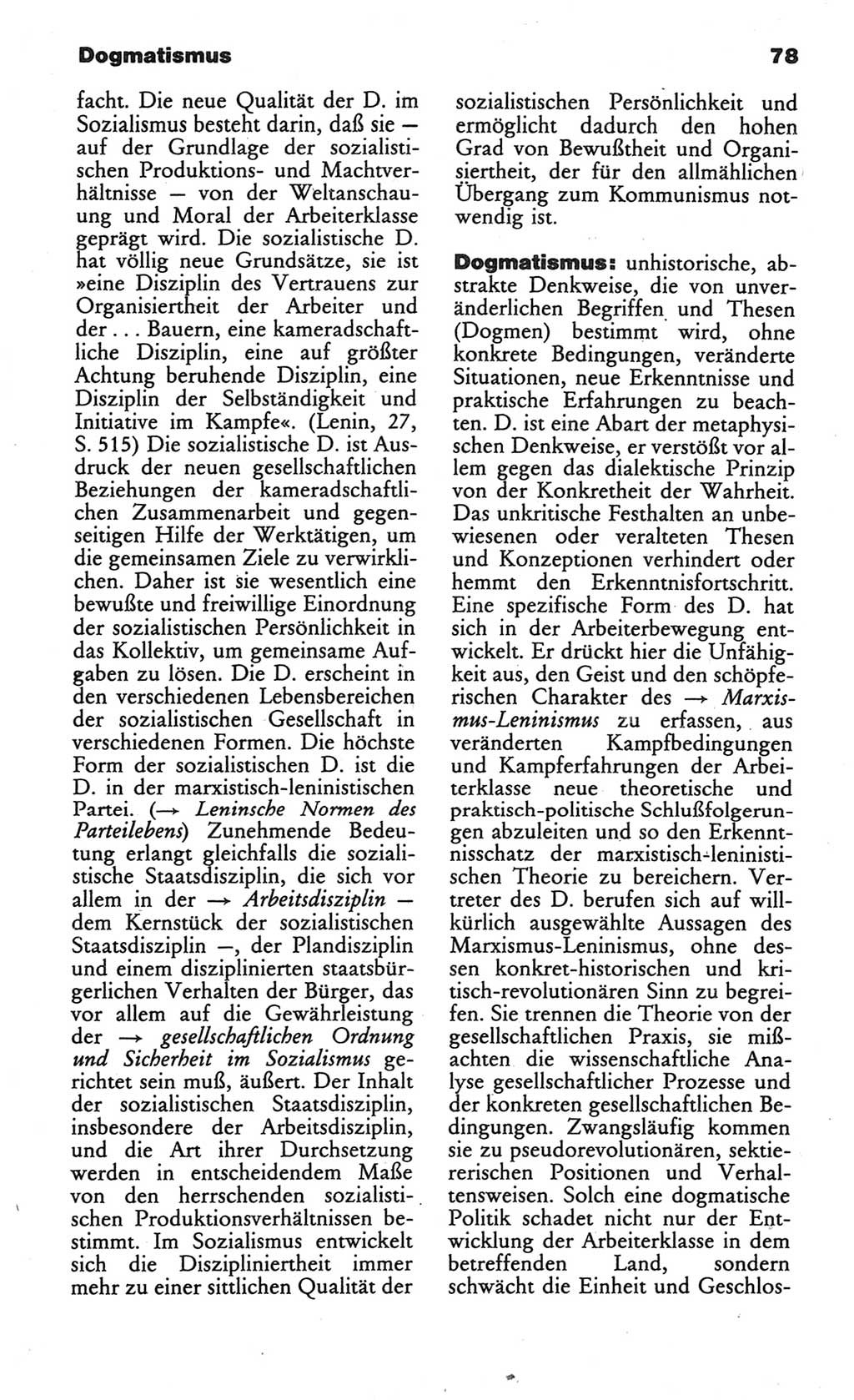 Wörterbuch des wissenschaftlichen Kommunismus [Deutsche Demokratische Republik (DDR)] 1984, Seite 78 (Wb. wiss. Komm. DDR 1984, S. 78)