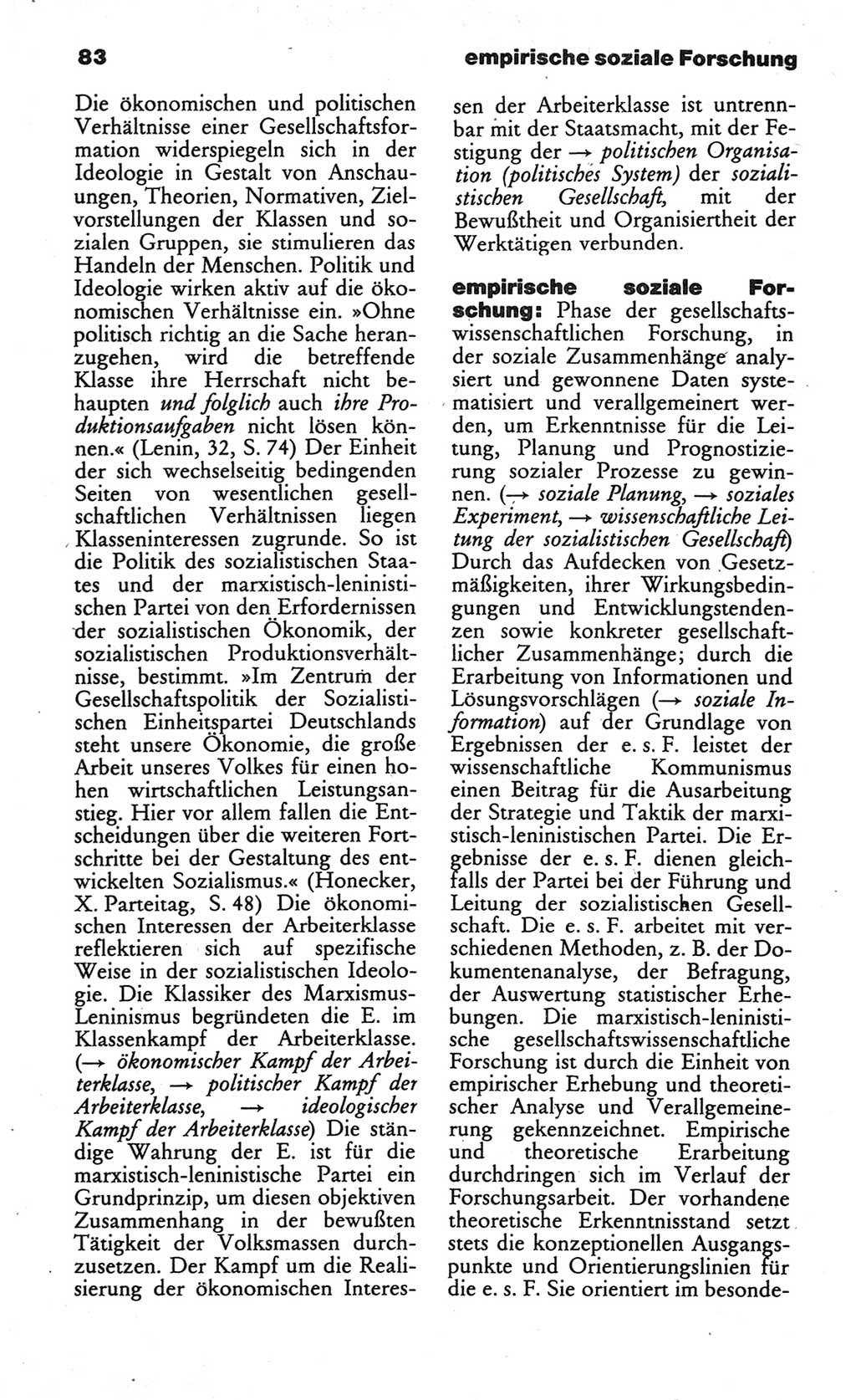 Wörterbuch des wissenschaftlichen Kommunismus [Deutsche Demokratische Republik (DDR)] 1984, Seite 83 (Wb. wiss. Komm. DDR 1984, S. 83)