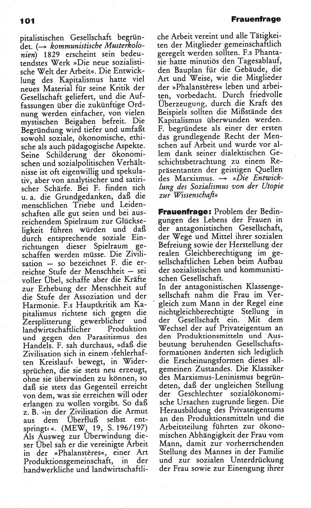 Wörterbuch des wissenschaftlichen Kommunismus [Deutsche Demokratische Republik (DDR)] 1984, Seite 101 (Wb. wiss. Komm. DDR 1984, S. 101)