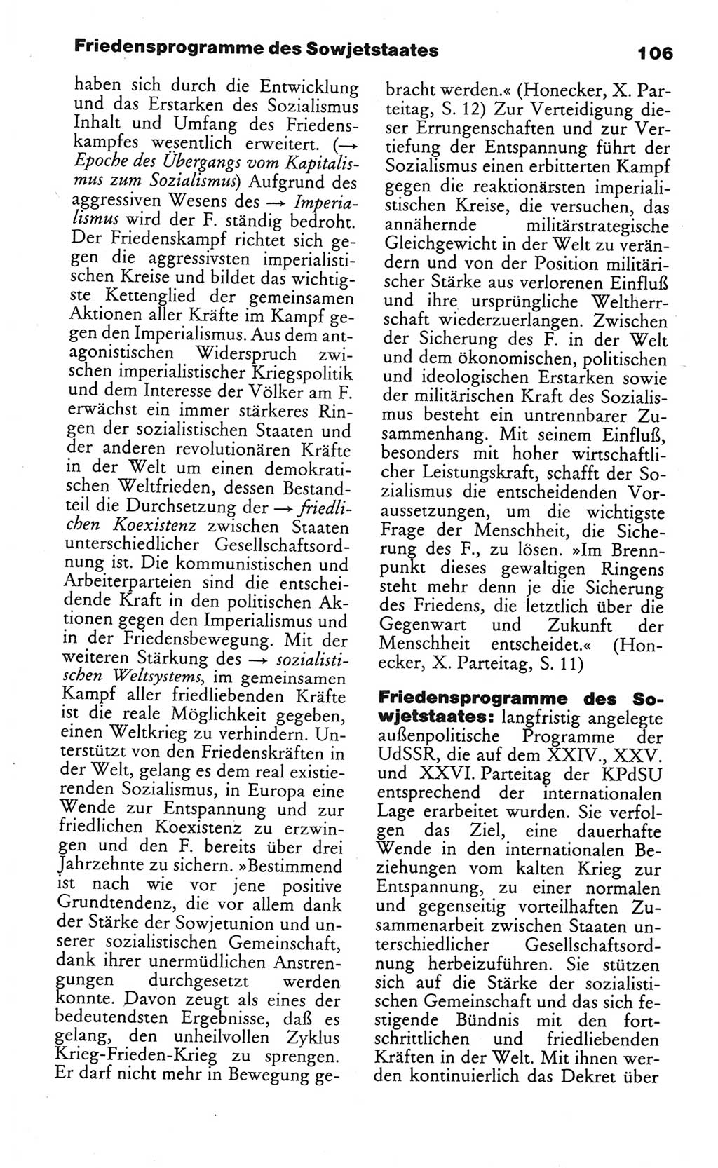 Wörterbuch des wissenschaftlichen Kommunismus [Deutsche Demokratische Republik (DDR)] 1984, Seite 106 (Wb. wiss. Komm. DDR 1984, S. 106)