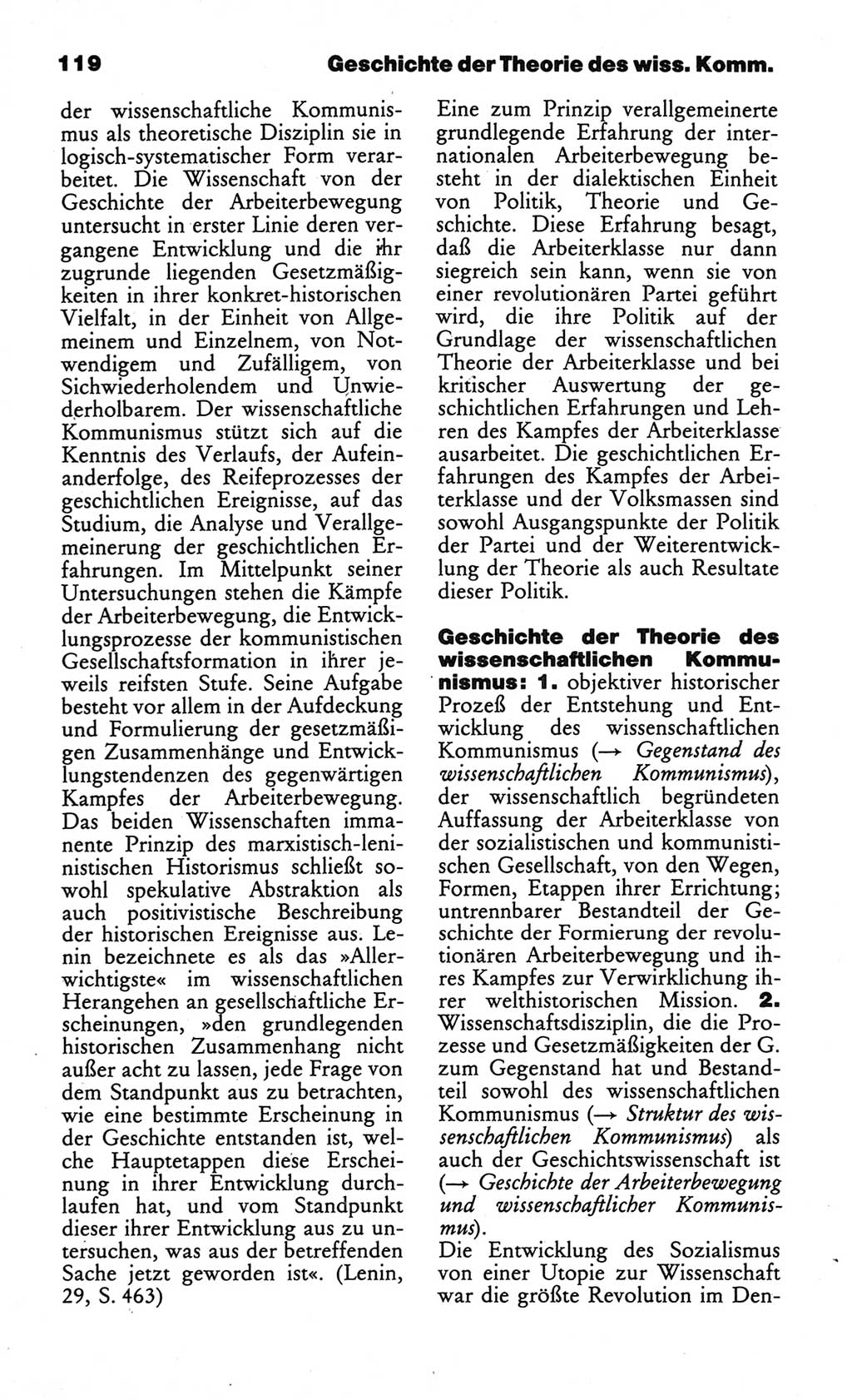 Wörterbuch des wissenschaftlichen Kommunismus [Deutsche Demokratische Republik (DDR)] 1984, Seite 119 (Wb. wiss. Komm. DDR 1984, S. 119)