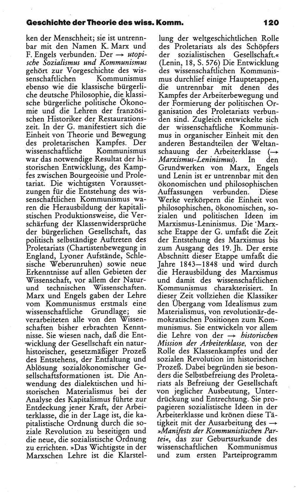 Wörterbuch des wissenschaftlichen Kommunismus [Deutsche Demokratische Republik (DDR)] 1984, Seite 120 (Wb. wiss. Komm. DDR 1984, S. 120)