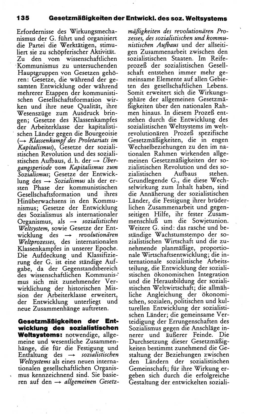 Wörterbuch des wissenschaftlichen Kommunismus [Deutsche Demokratische Republik (DDR)] 1984, Seite 135 (Wb. wiss. Komm. DDR 1984, S. 135)