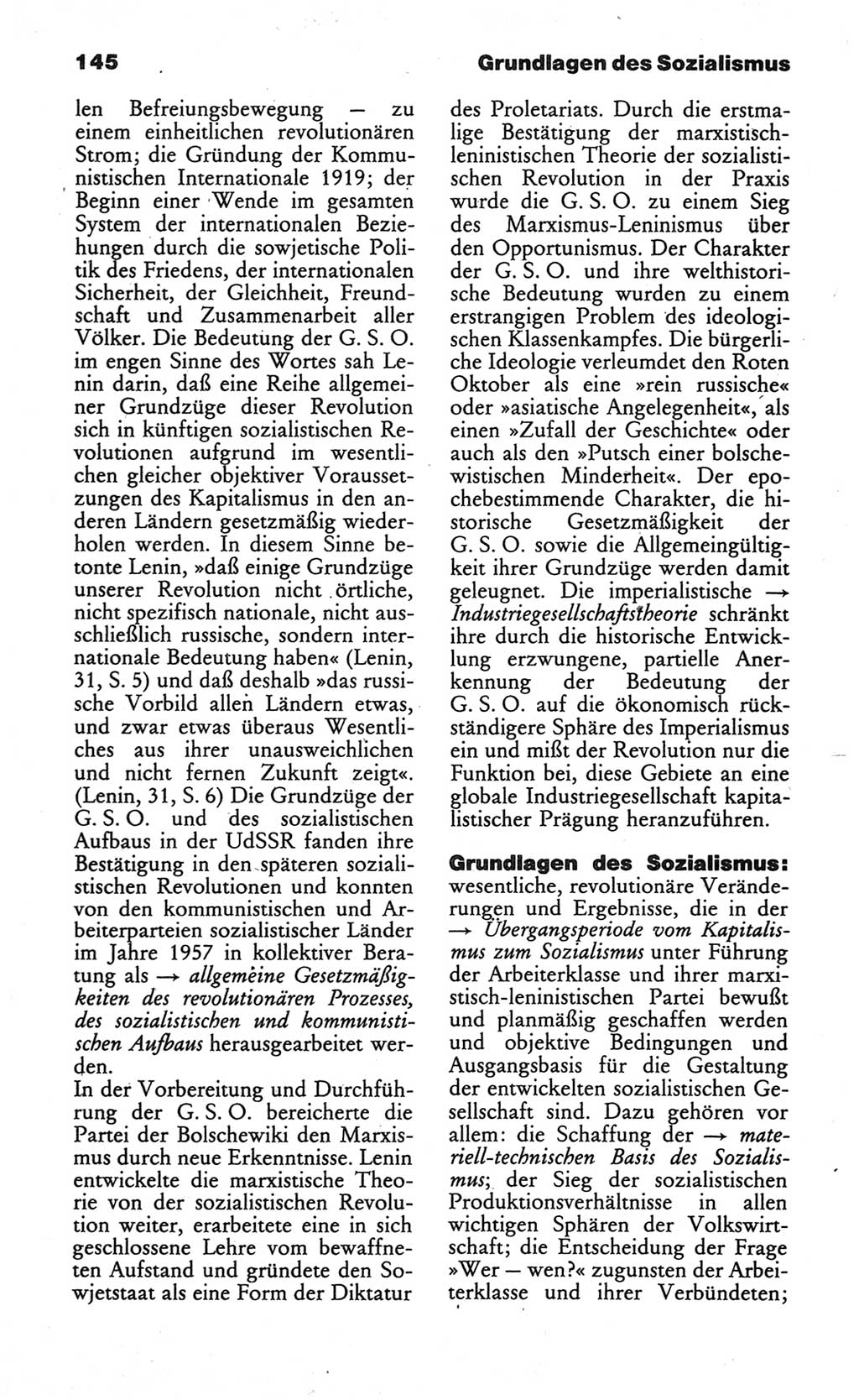 Wörterbuch des wissenschaftlichen Kommunismus [Deutsche Demokratische Republik (DDR)] 1984, Seite 145 (Wb. wiss. Komm. DDR 1984, S. 145)
