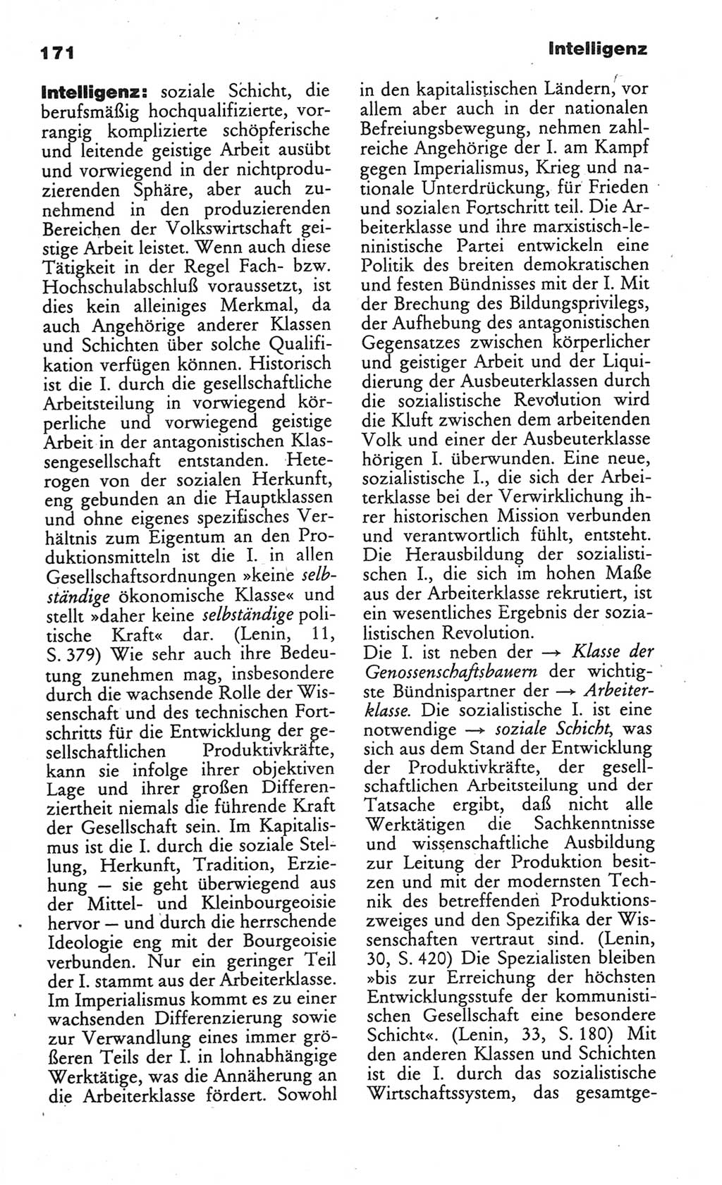 Wörterbuch des wissenschaftlichen Kommunismus [Deutsche Demokratische Republik (DDR)] 1984, Seite 171 (Wb. wiss. Komm. DDR 1984, S. 171)