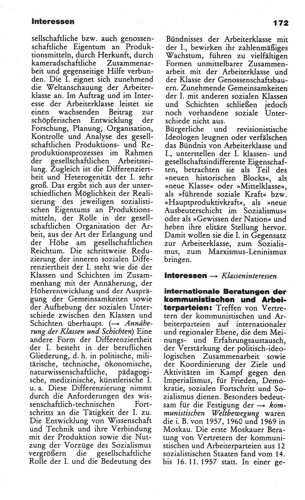 Wörterbuch des wissenschaftlichen Kommunismus [Deutsche Demokratische Republik (DDR)] 1984, Seite 172 (Wb. wiss. Komm. DDR 1984, S. 172)