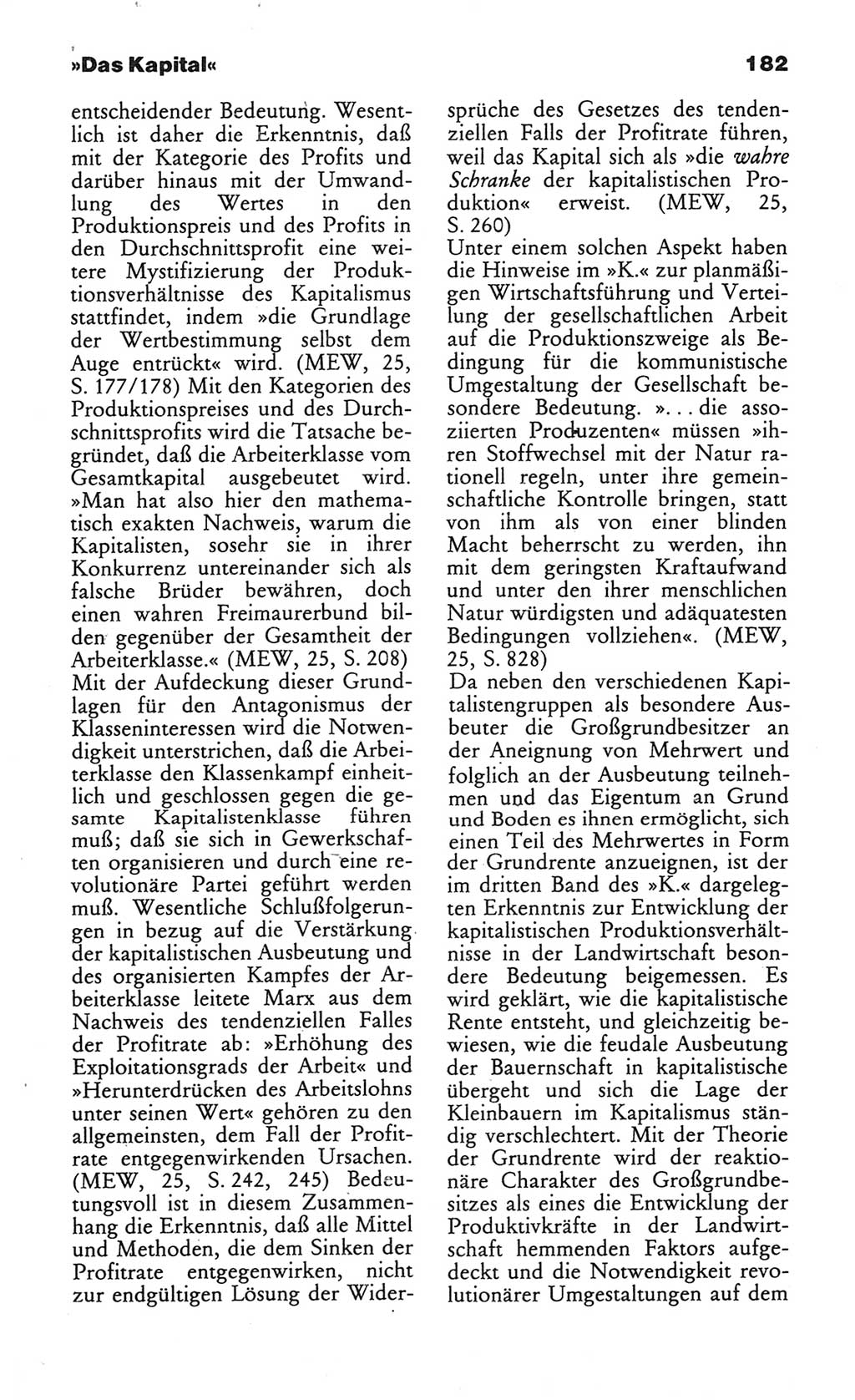 Wörterbuch des wissenschaftlichen Kommunismus [Deutsche Demokratische Republik (DDR)] 1984, Seite 182 (Wb. wiss. Komm. DDR 1984, S. 182)