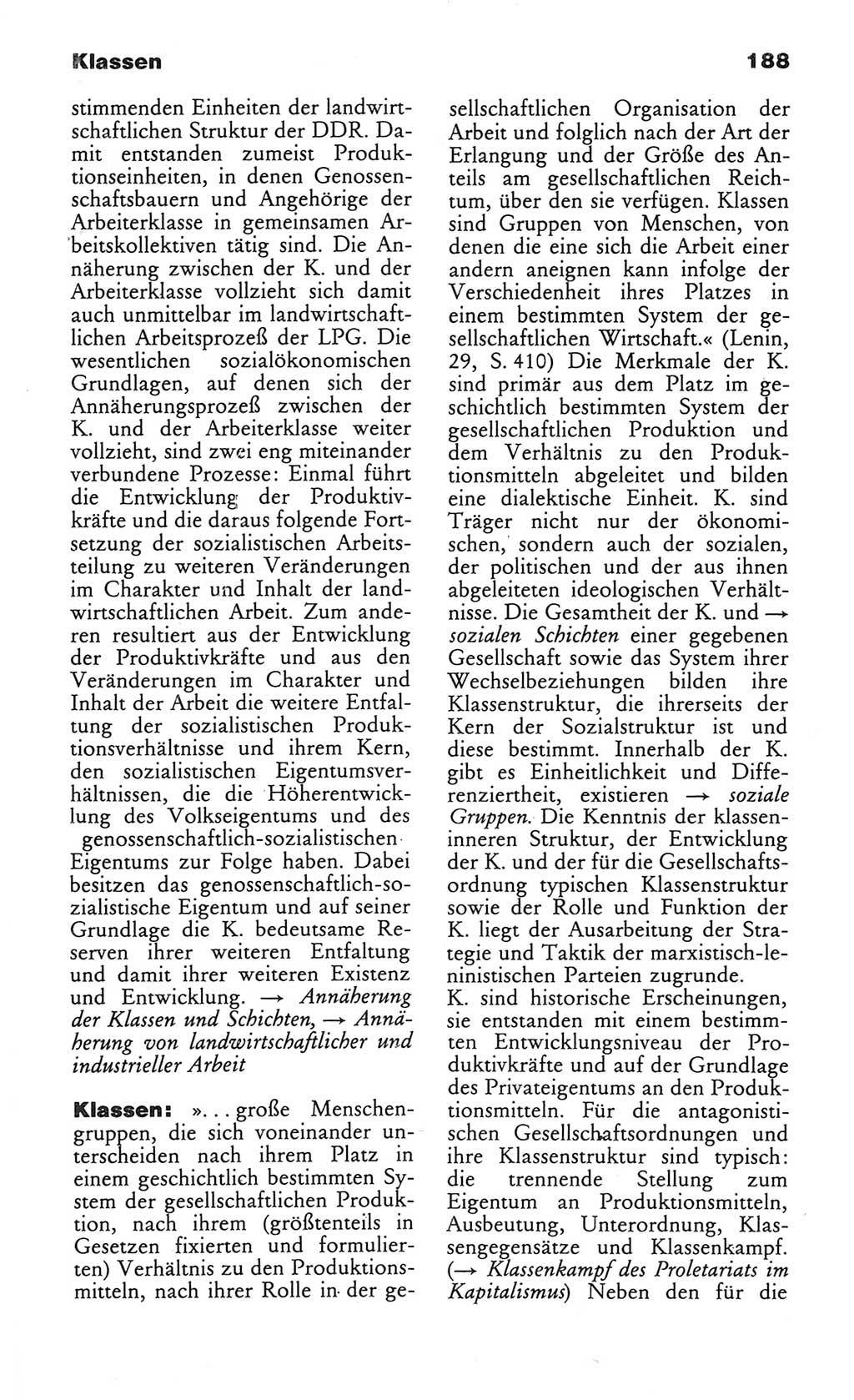 Wörterbuch des wissenschaftlichen Kommunismus [Deutsche Demokratische Republik (DDR)] 1984, Seite 188 (Wb. wiss. Komm. DDR 1984, S. 188)