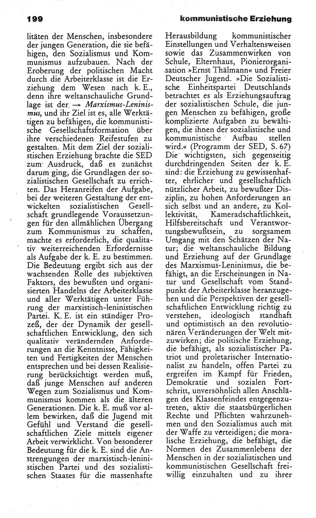 Wörterbuch des wissenschaftlichen Kommunismus [Deutsche Demokratische Republik (DDR)] 1984, Seite 199 (Wb. wiss. Komm. DDR 1984, S. 199)