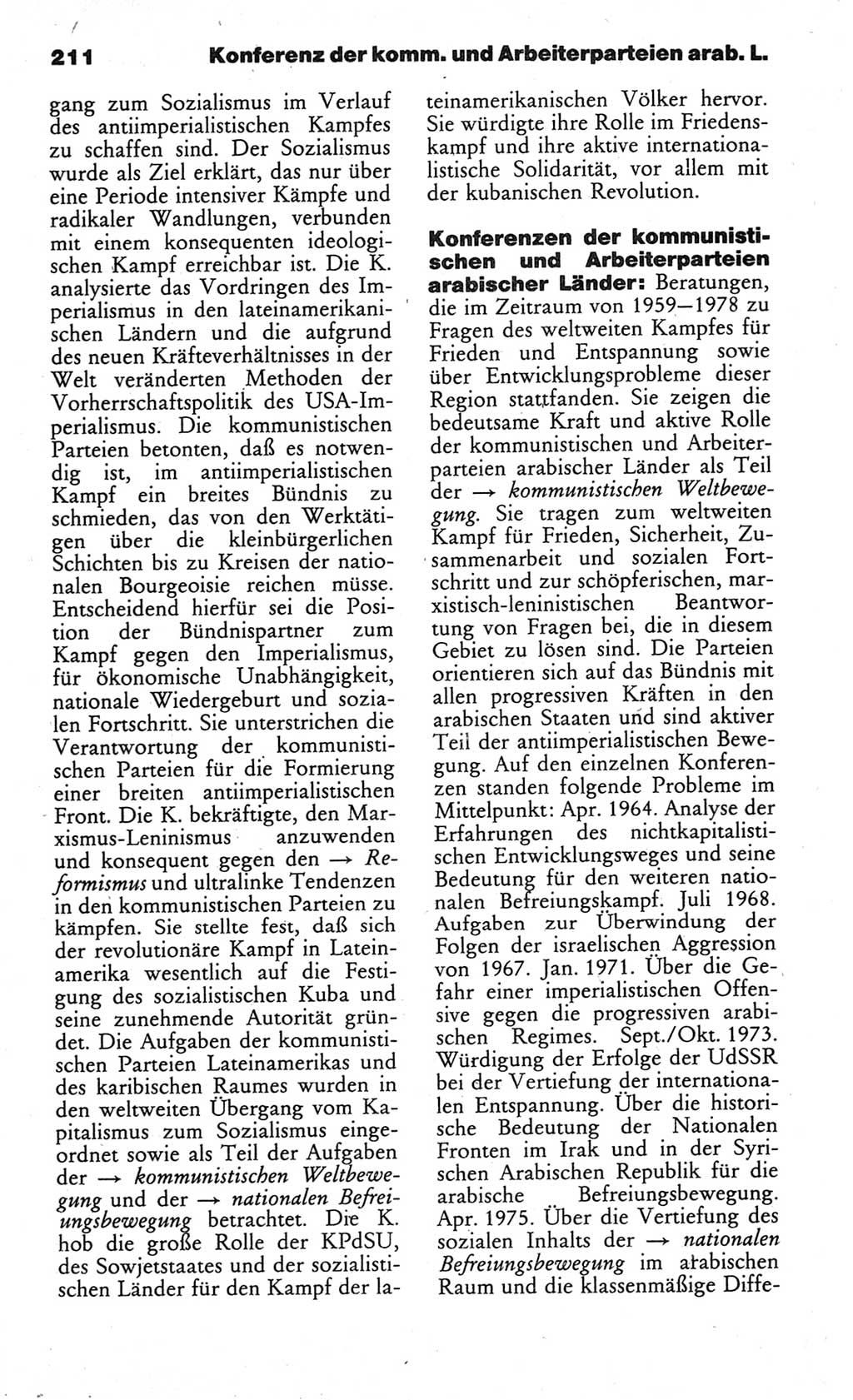 Wörterbuch des wissenschaftlichen Kommunismus [Deutsche Demokratische Republik (DDR)] 1984, Seite 211 (Wb. wiss. Komm. DDR 1984, S. 211)