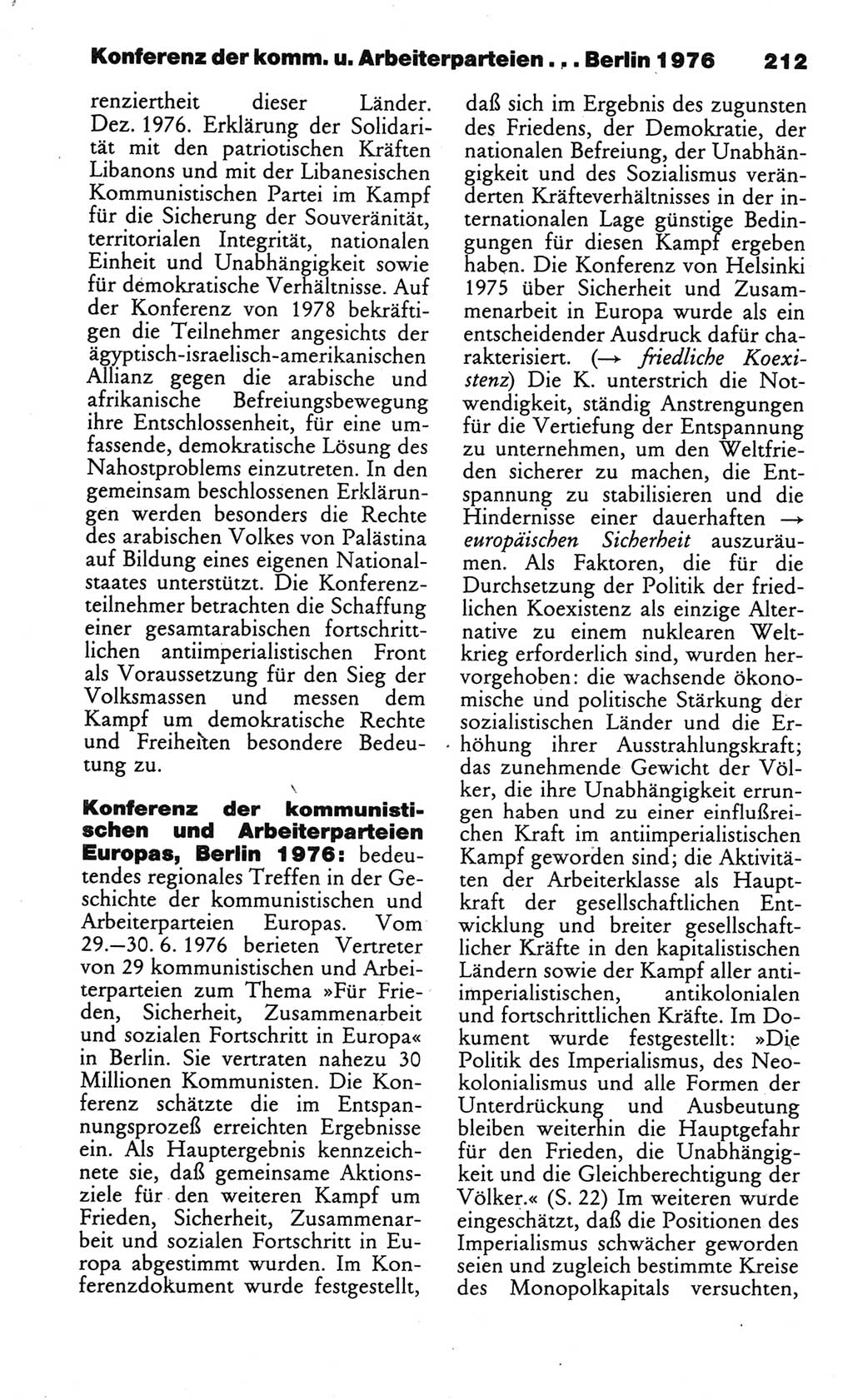 Wörterbuch des wissenschaftlichen Kommunismus [Deutsche Demokratische Republik (DDR)] 1984, Seite 212 (Wb. wiss. Komm. DDR 1984, S. 212)
