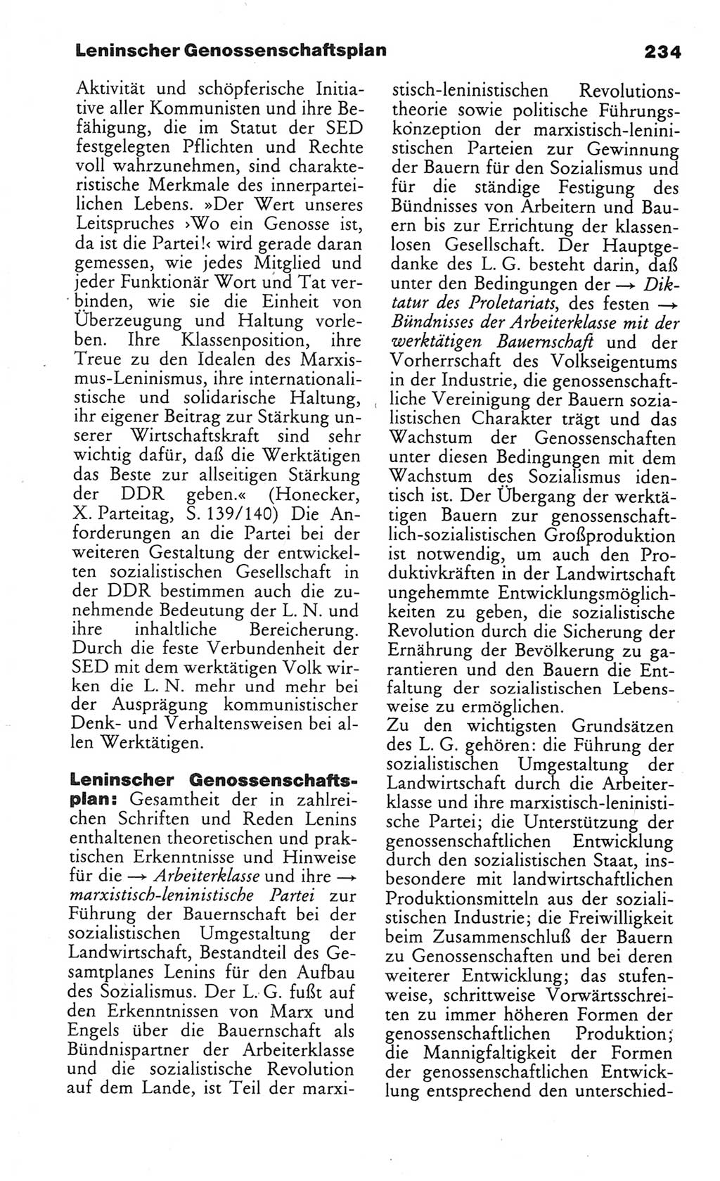 Wörterbuch des wissenschaftlichen Kommunismus [Deutsche Demokratische Republik (DDR)] 1984, Seite 234 (Wb. wiss. Komm. DDR 1984, S. 234)