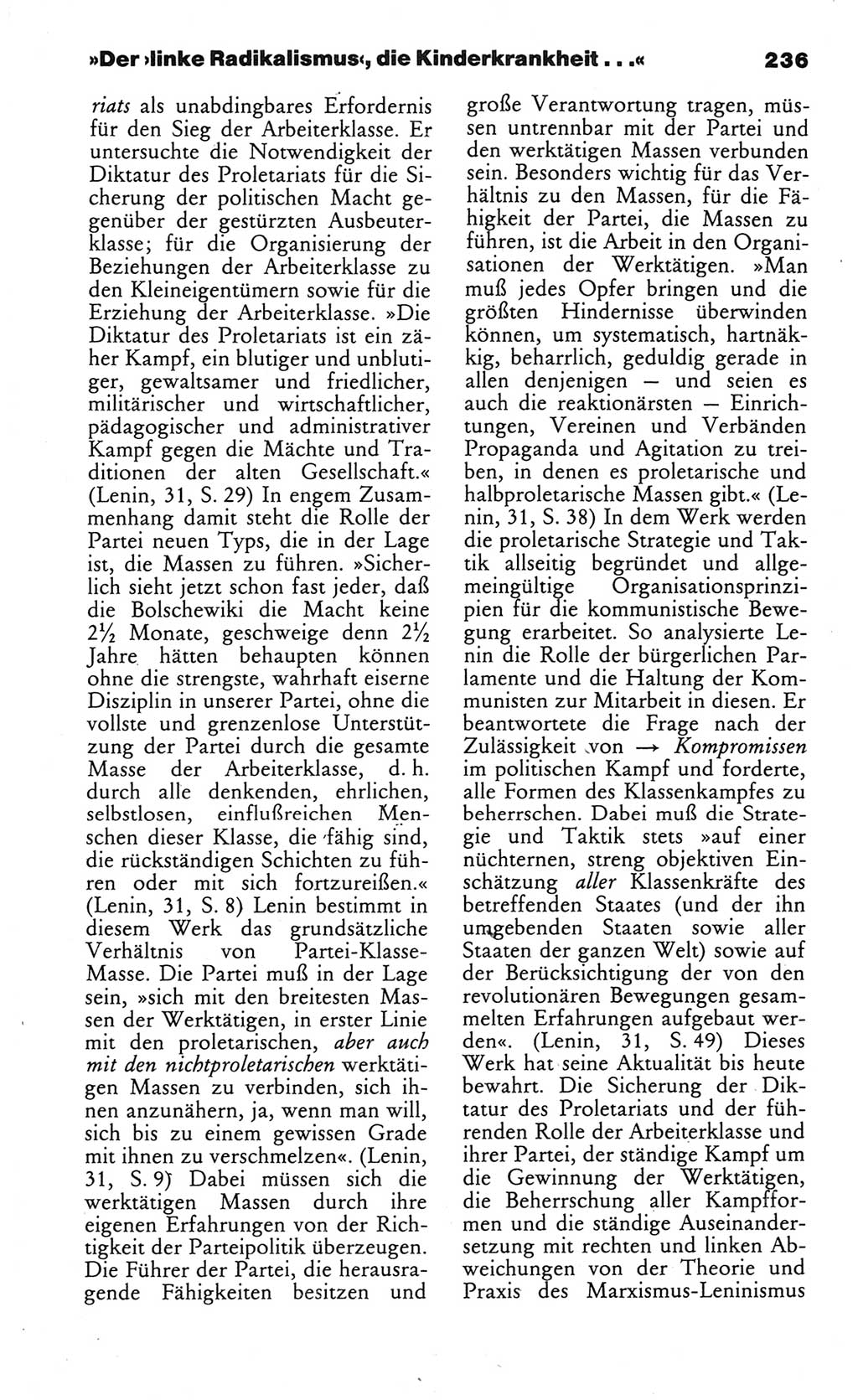 Wörterbuch des wissenschaftlichen Kommunismus [Deutsche Demokratische Republik (DDR)] 1984, Seite 236 (Wb. wiss. Komm. DDR 1984, S. 236)