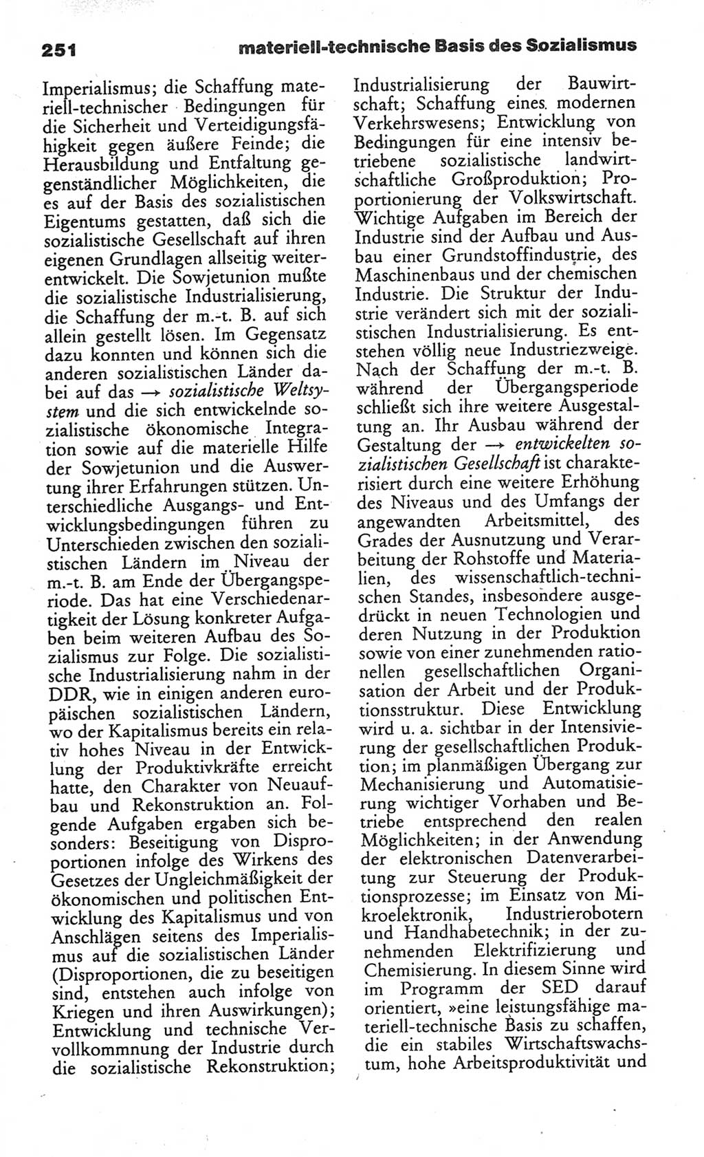 Wörterbuch des wissenschaftlichen Kommunismus [Deutsche Demokratische Republik (DDR)] 1984, Seite 251 (Wb. wiss. Komm. DDR 1984, S. 251)