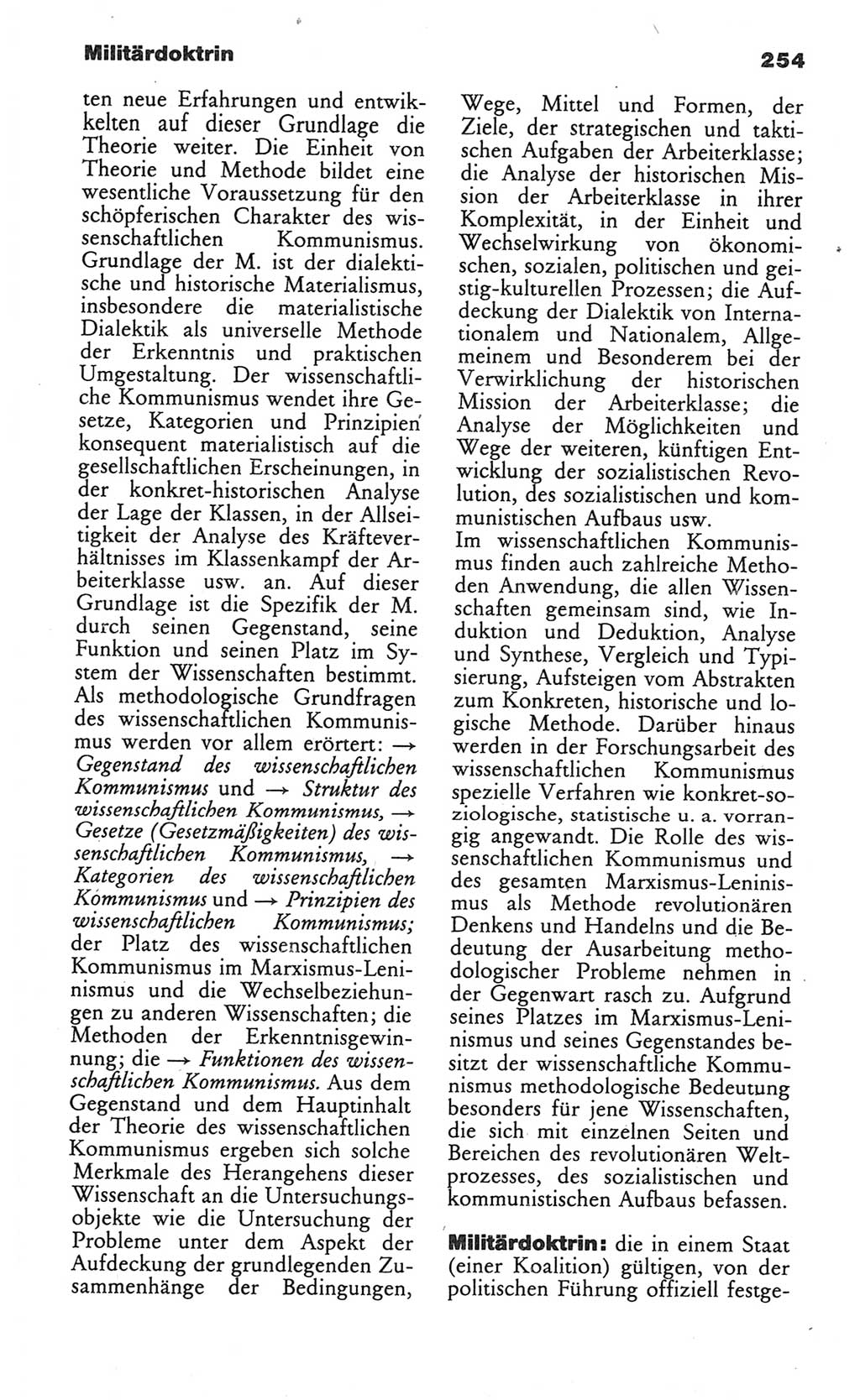 Wörterbuch des wissenschaftlichen Kommunismus [Deutsche Demokratische Republik (DDR)] 1984, Seite 254 (Wb. wiss. Komm. DDR 1984, S. 254)