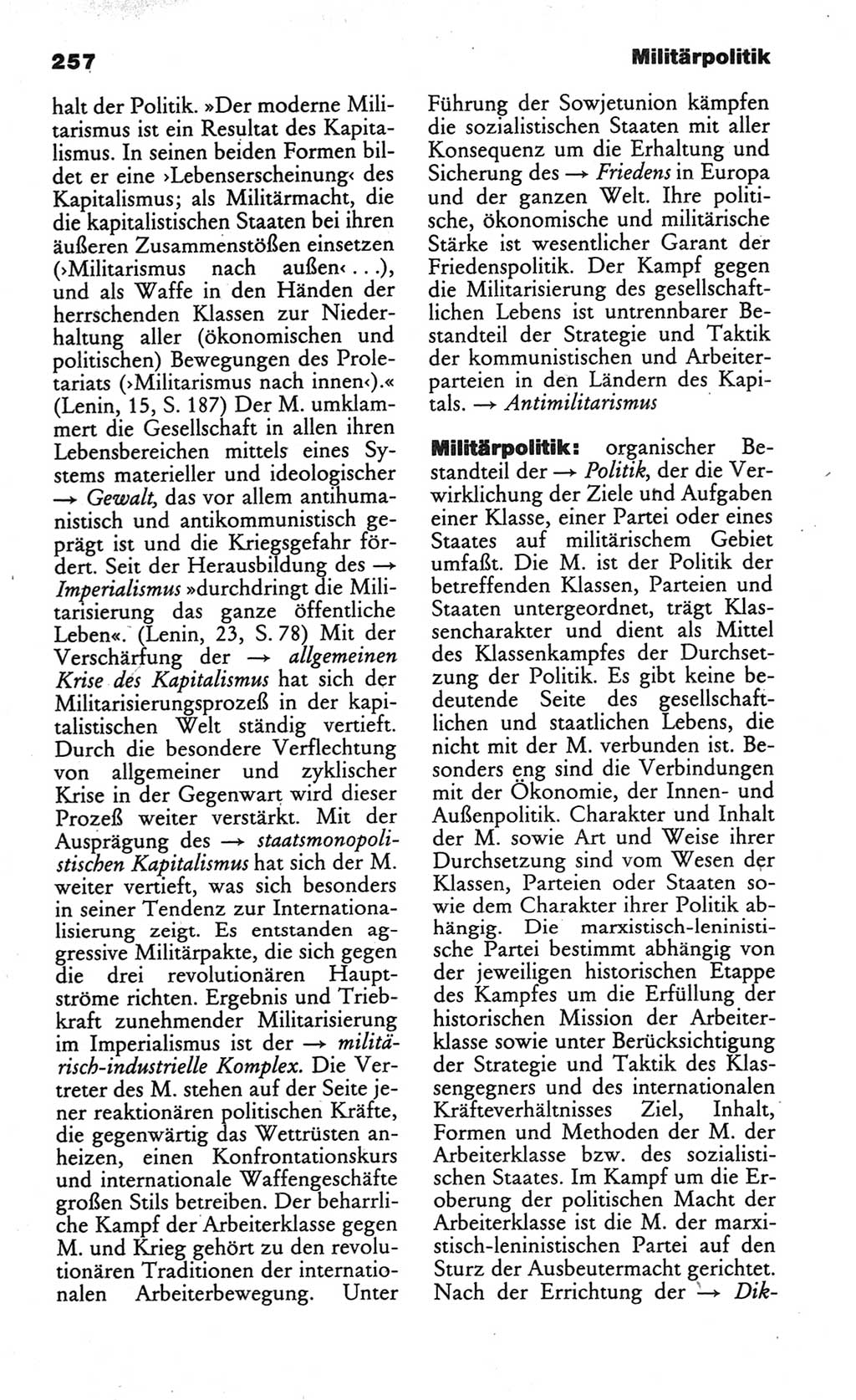 Wörterbuch des wissenschaftlichen Kommunismus [Deutsche Demokratische Republik (DDR)] 1984, Seite 257 (Wb. wiss. Komm. DDR 1984, S. 257)