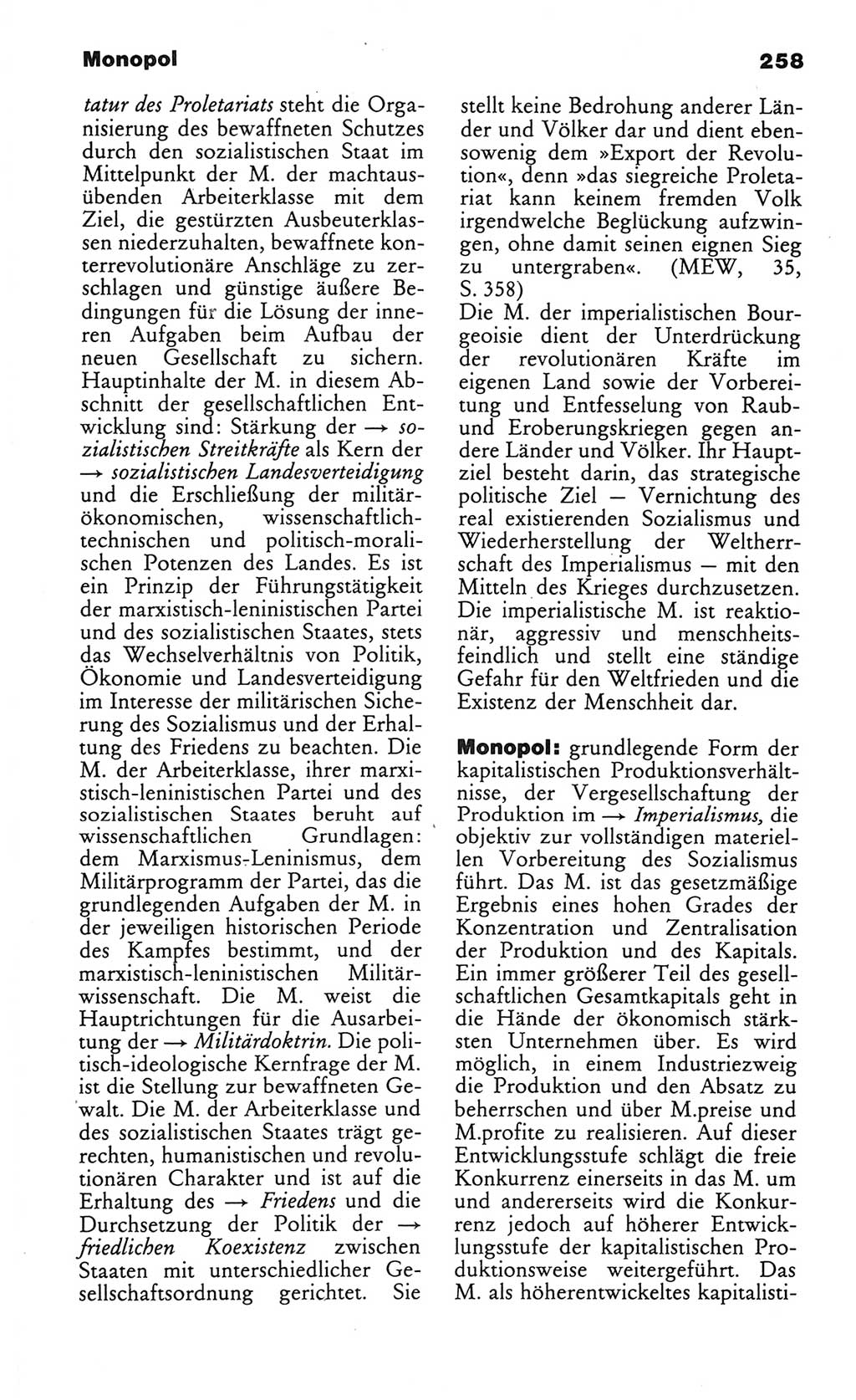 Wörterbuch des wissenschaftlichen Kommunismus [Deutsche Demokratische Republik (DDR)] 1984, Seite 258 (Wb. wiss. Komm. DDR 1984, S. 258)