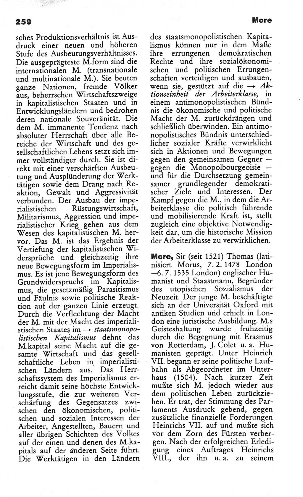 Wörterbuch des wissenschaftlichen Kommunismus [Deutsche Demokratische Republik (DDR)] 1984, Seite 259 (Wb. wiss. Komm. DDR 1984, S. 259)