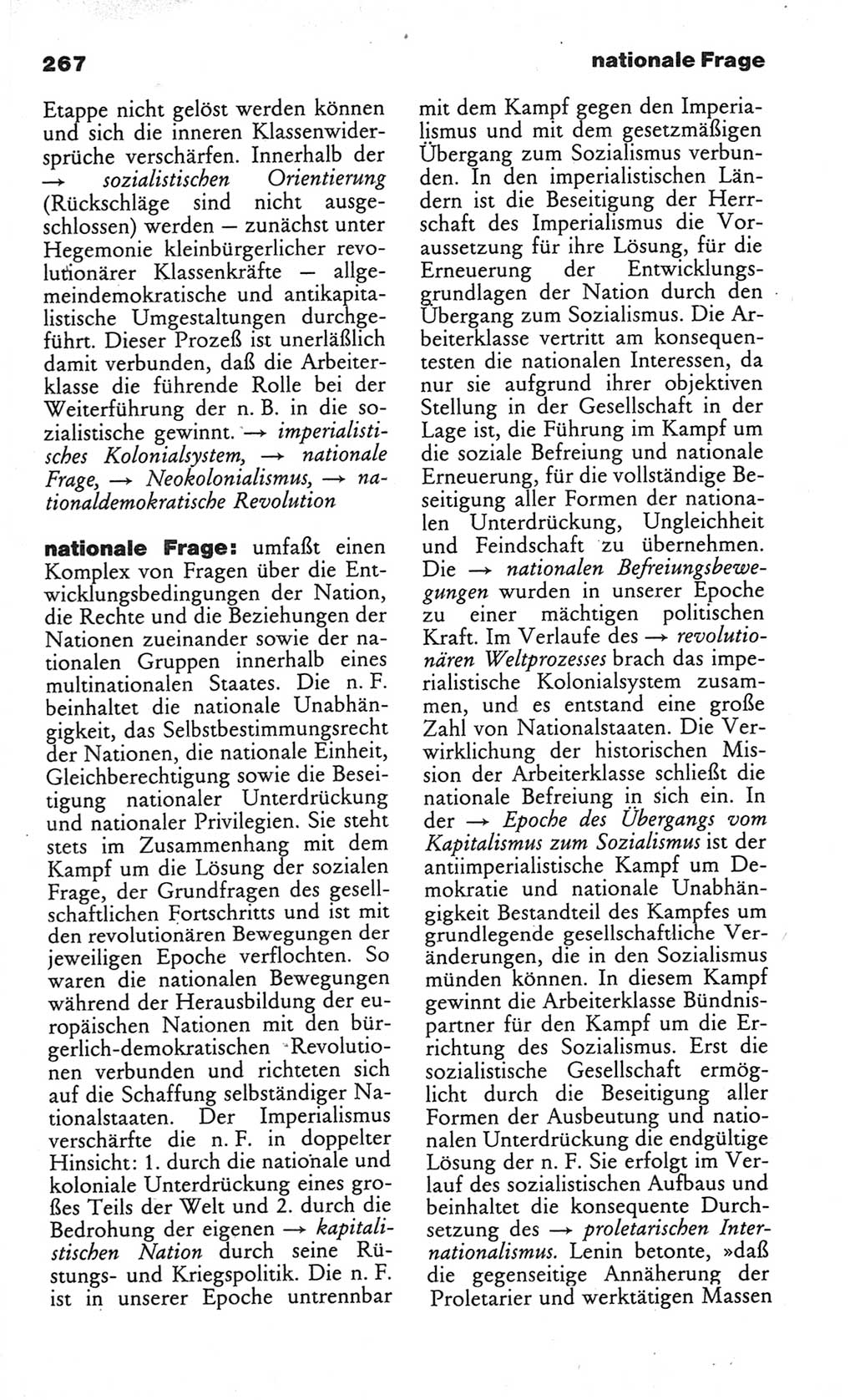 Wörterbuch des wissenschaftlichen Kommunismus [Deutsche Demokratische Republik (DDR)] 1984, Seite 267 (Wb. wiss. Komm. DDR 1984, S. 267)