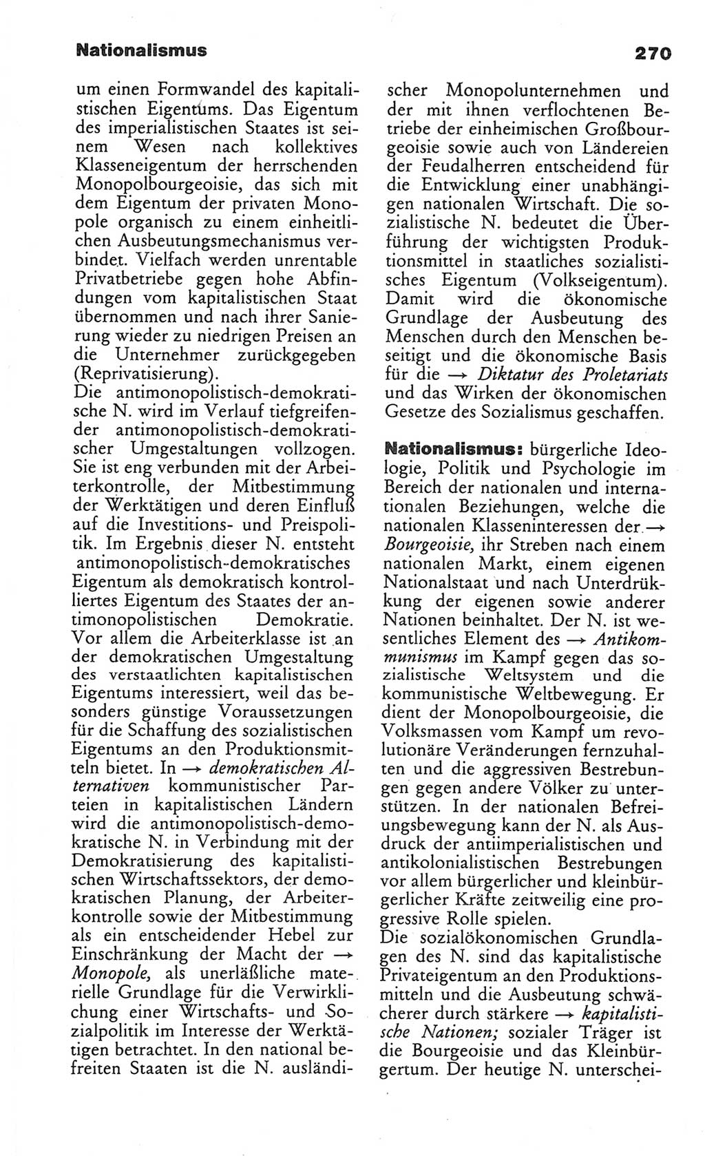 Wörterbuch des wissenschaftlichen Kommunismus [Deutsche Demokratische Republik (DDR)] 1984, Seite 270 (Wb. wiss. Komm. DDR 1984, S. 270)