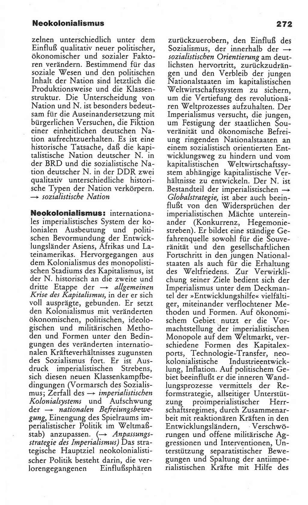 Wörterbuch des wissenschaftlichen Kommunismus [Deutsche Demokratische Republik (DDR)] 1984, Seite 272 (Wb. wiss. Komm. DDR 1984, S. 272)