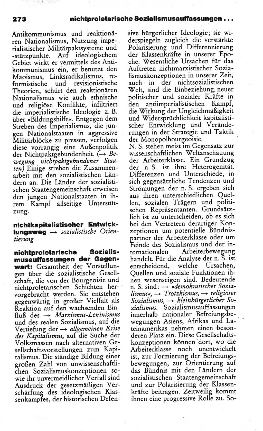 Wörterbuch des wissenschaftlichen Kommunismus [Deutsche Demokratische Republik (DDR)] 1984, Seite 273 (Wb. wiss. Komm. DDR 1984, S. 273)