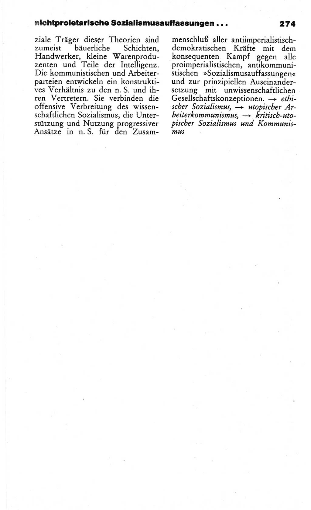 Wörterbuch des wissenschaftlichen Kommunismus [Deutsche Demokratische Republik (DDR)] 1984, Seite 274 (Wb. wiss. Komm. DDR 1984, S. 274)