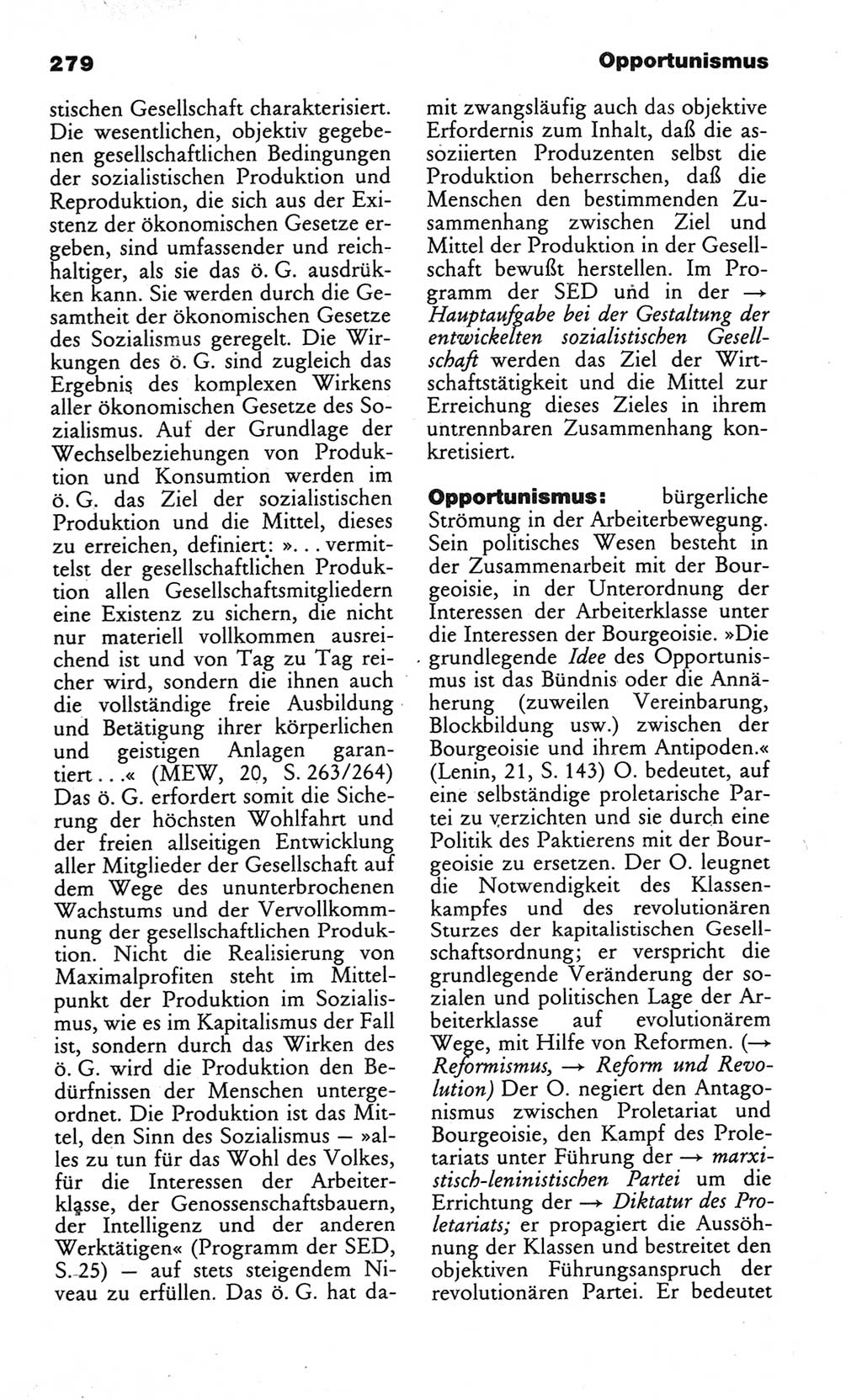 Wörterbuch des wissenschaftlichen Kommunismus [Deutsche Demokratische Republik (DDR)] 1984, Seite 279 (Wb. wiss. Komm. DDR 1984, S. 279)