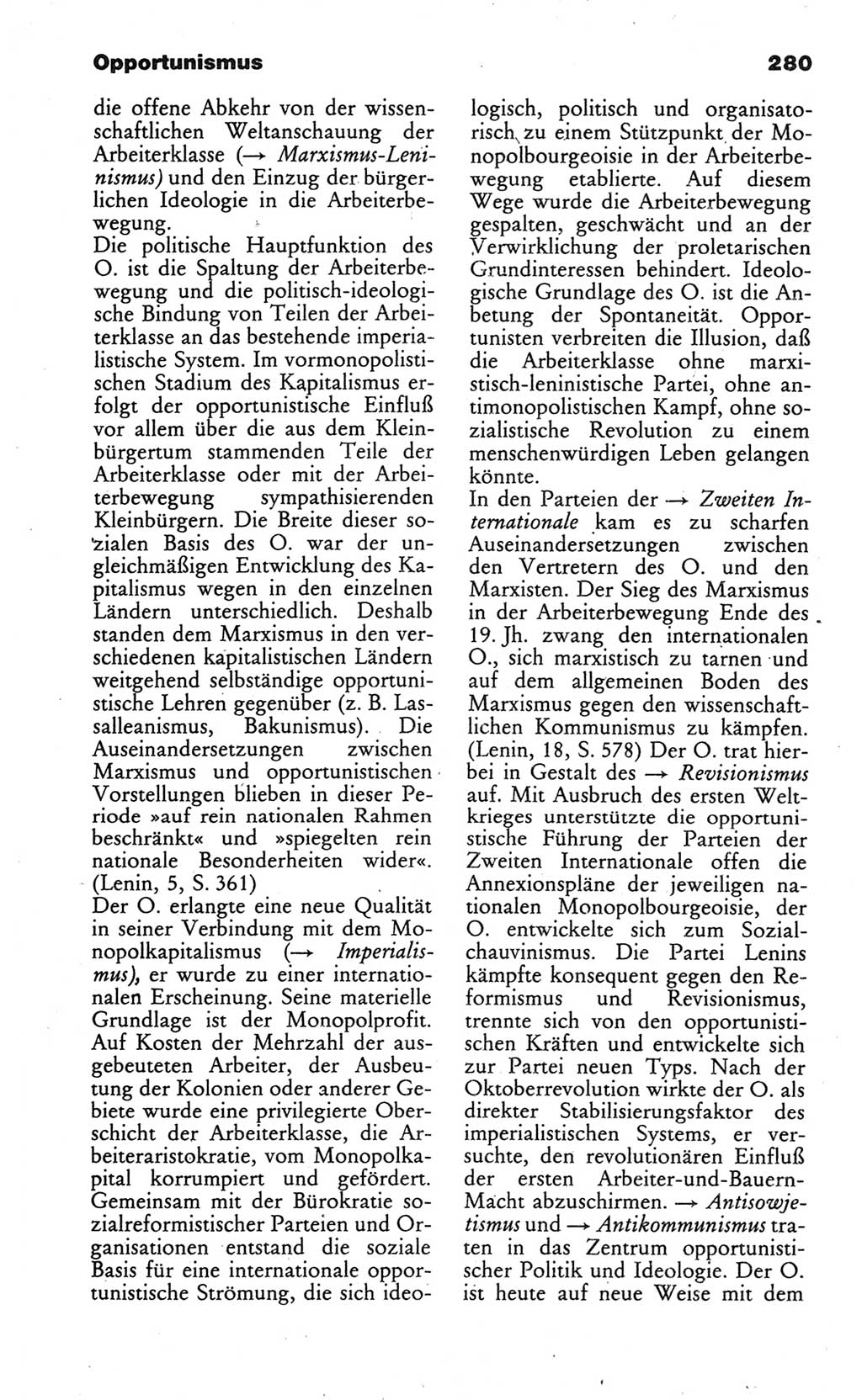 Wörterbuch des wissenschaftlichen Kommunismus [Deutsche Demokratische Republik (DDR)] 1984, Seite 280 (Wb. wiss. Komm. DDR 1984, S. 280)