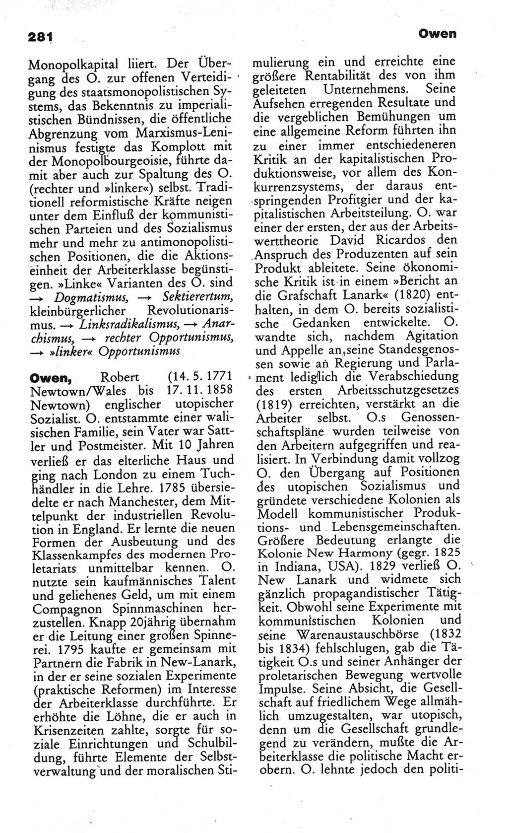 Wörterbuch des wissenschaftlichen Kommunismus [Deutsche Demokratische Republik (DDR)] 1984, Seite 281 (Wb. wiss. Komm. DDR 1984, S. 281)